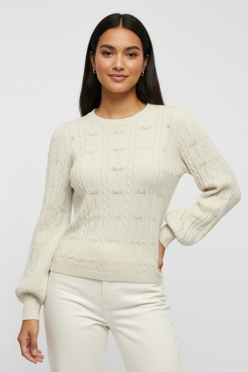 ONLY Strickpullover "ONLKATIA LS STRUCTURE O-NECK PULL CC KNT"