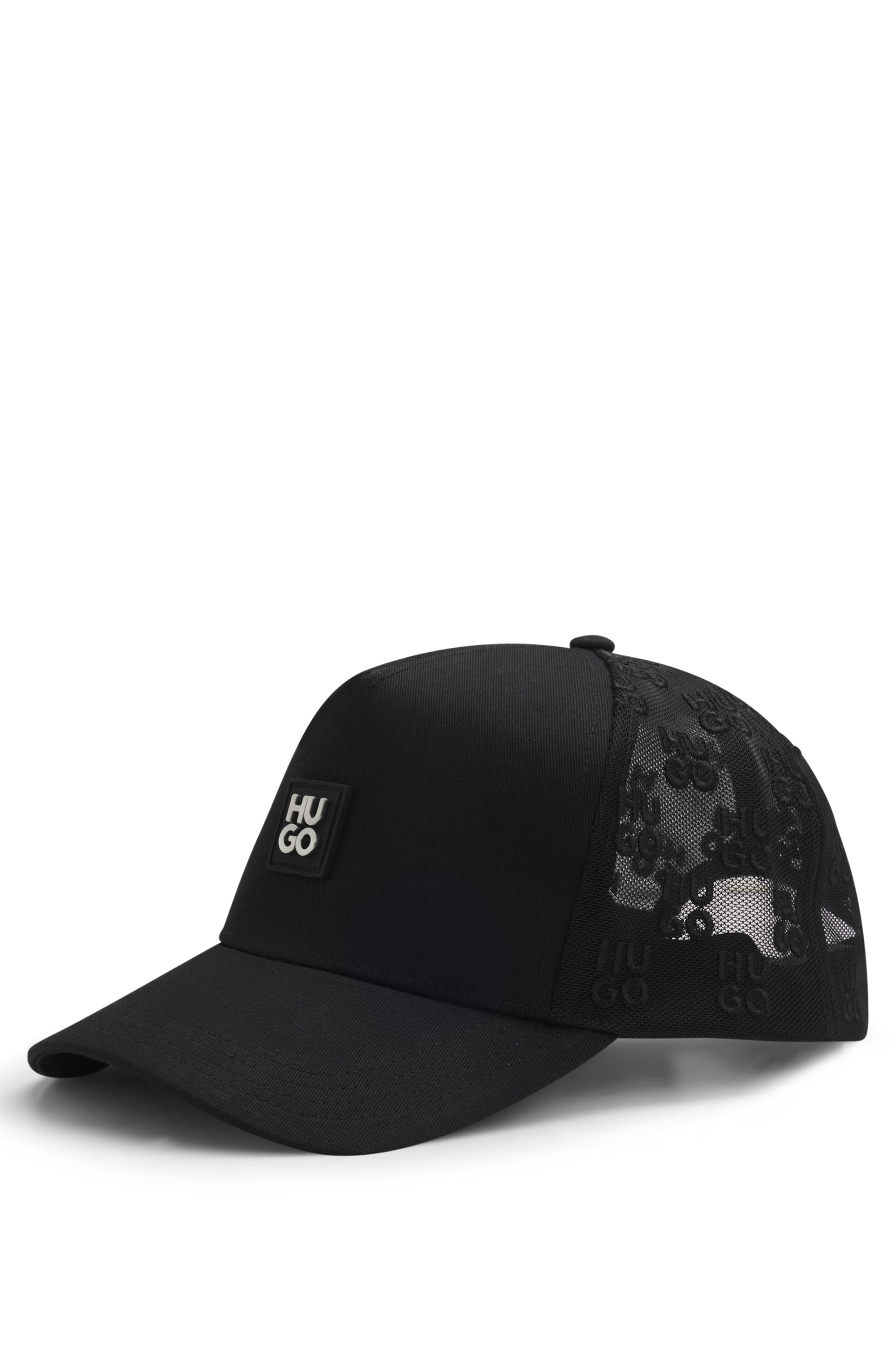 HUGO Baseball Cap "Marsel Trucker SL" mit Allover-Logostickerei günstig online kaufen