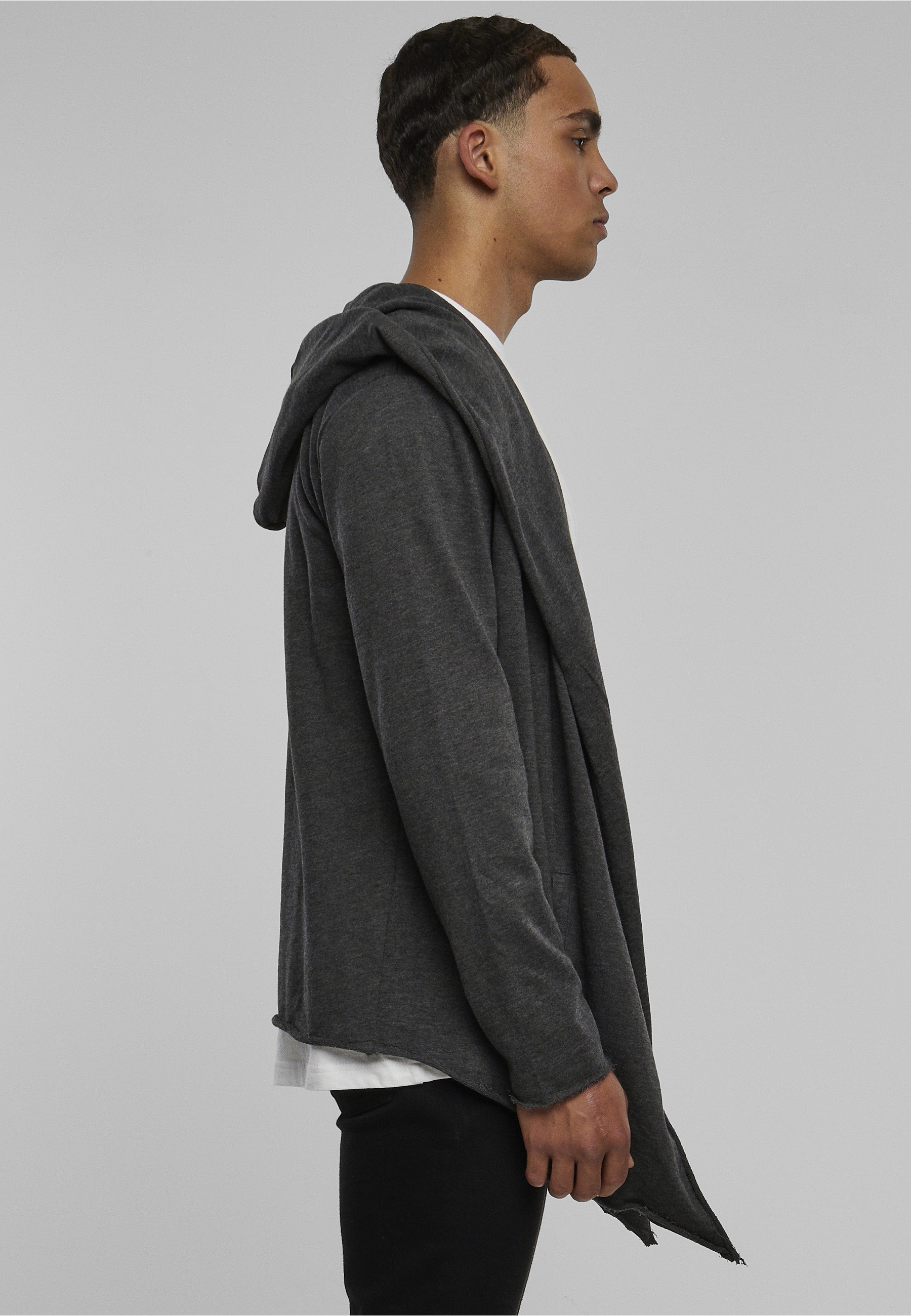 URBAN CLASSICS Strickjacke »Urban Classics Herren Long Hooded Open Edge Cardigan« 1