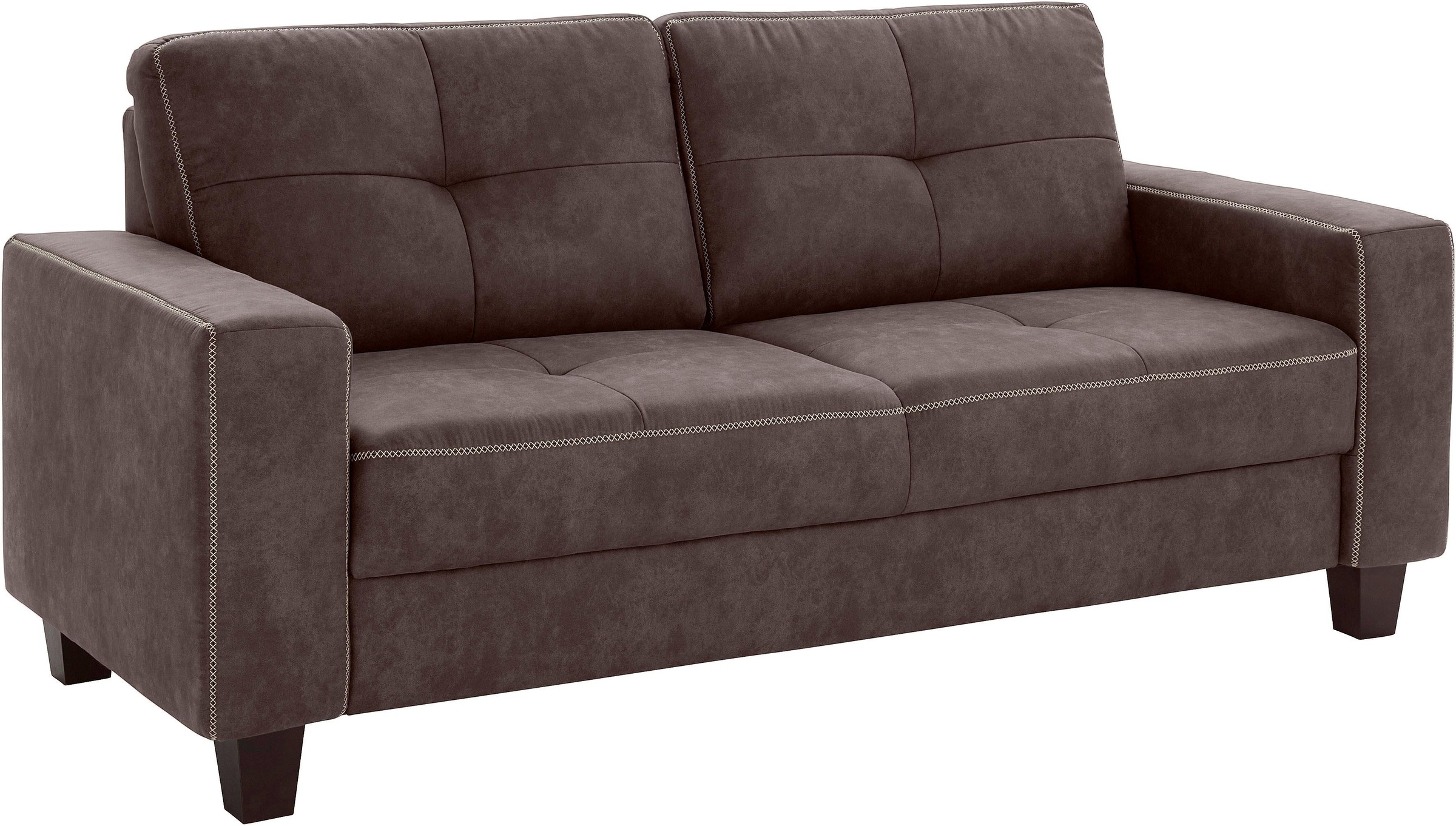 Home affaire 3-Sitzer "Varese" mit Kreuznaht und Federkern günstig online kaufen