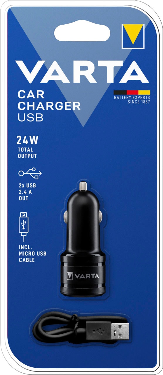 Doppel-USB Zigarettenanzünder-Ladegerät 24W mit USB-C Kabel, Belkin –  Schwarz - German