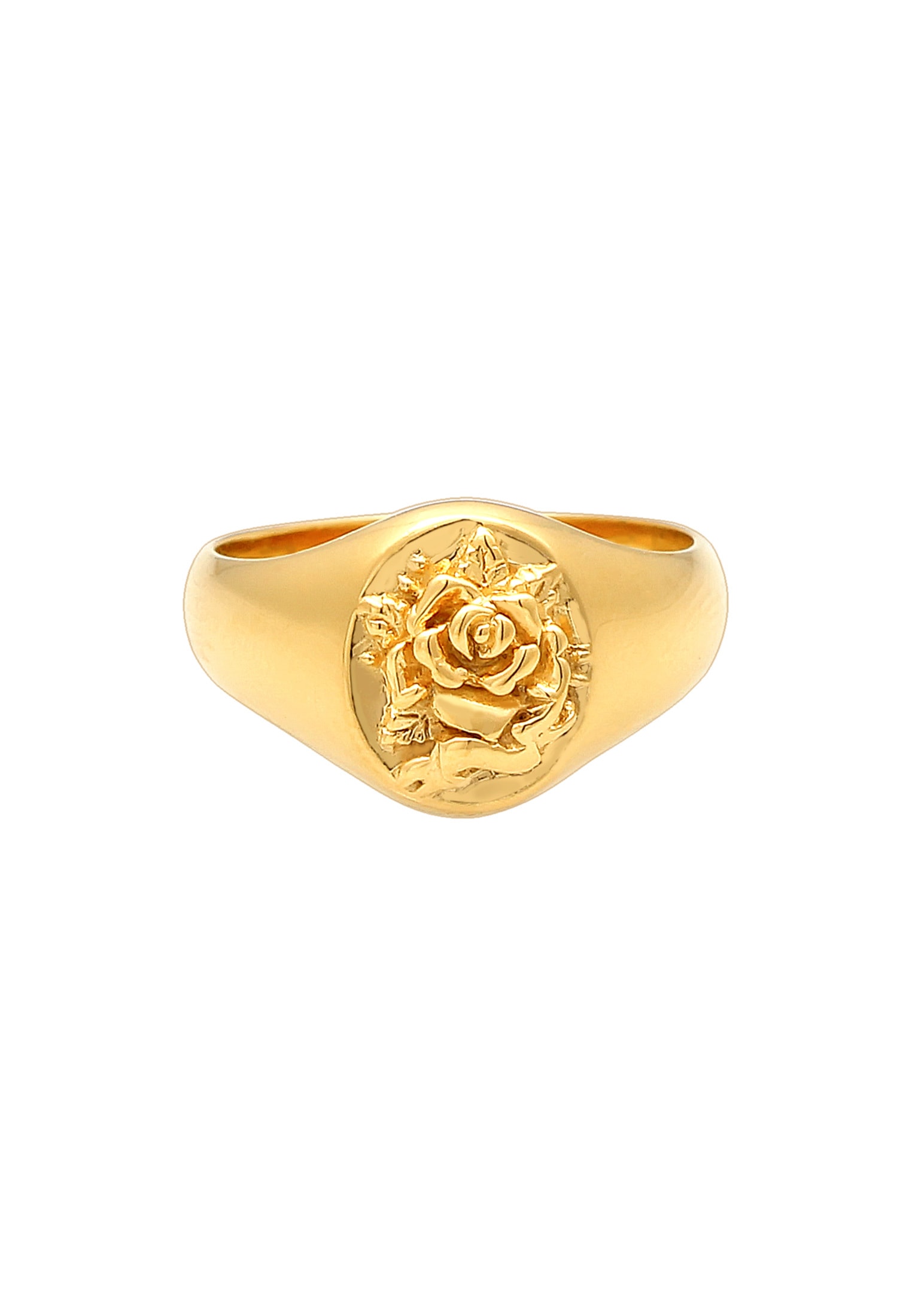 Elli Siegelring »Ring Siegelring Damen Rose 925er Silber«