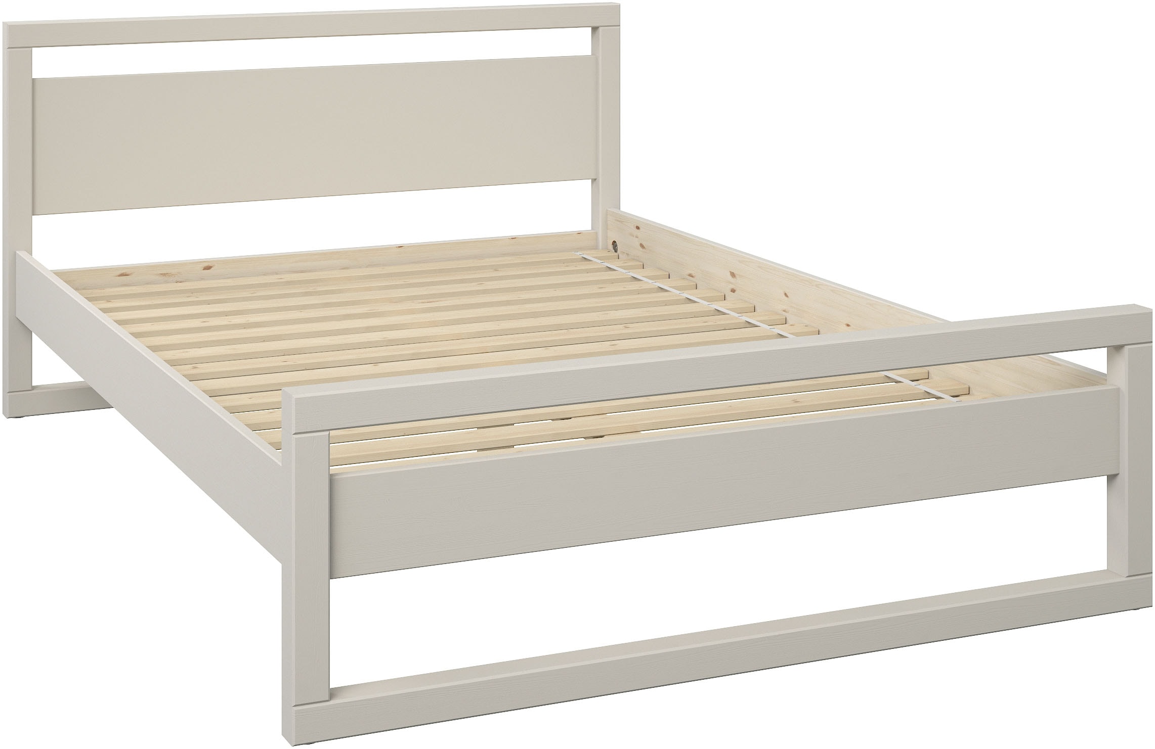OTTO home Massivholzbett »Wellow , Kaschmir-Beige-Beige, Kiefer, inklusive Lattenrost« Liegefläche 140x200 cm,  nordisch-modern, bis 180 kg belastbar, FSC® & Made in Europe