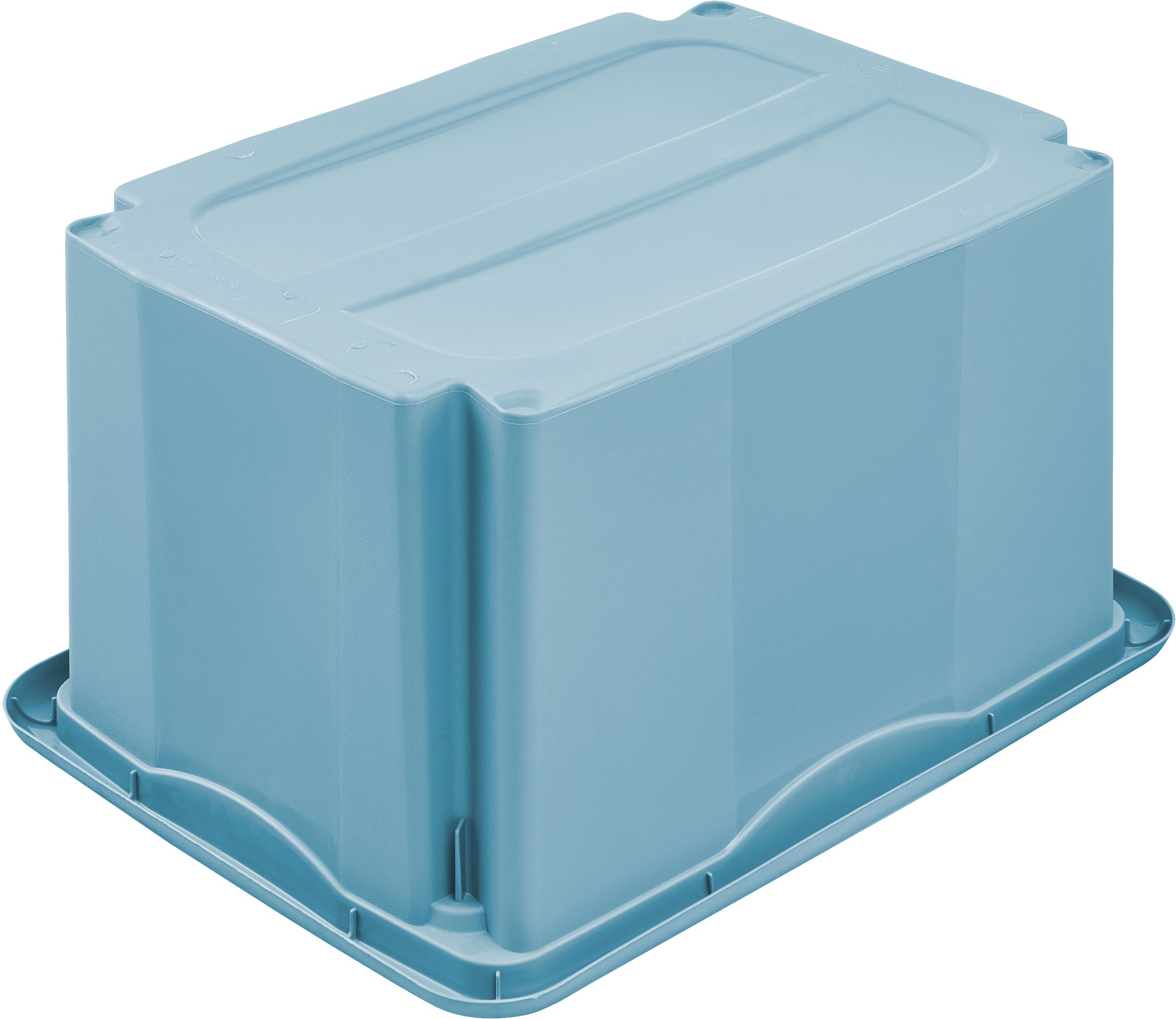 keeeper Aufbewahrungsbox »Emil, Box mit Deckel, 3er Set, 15 L, 38 x 28,5 x 20,5 cm« ineinander und aufeinander stapelbar