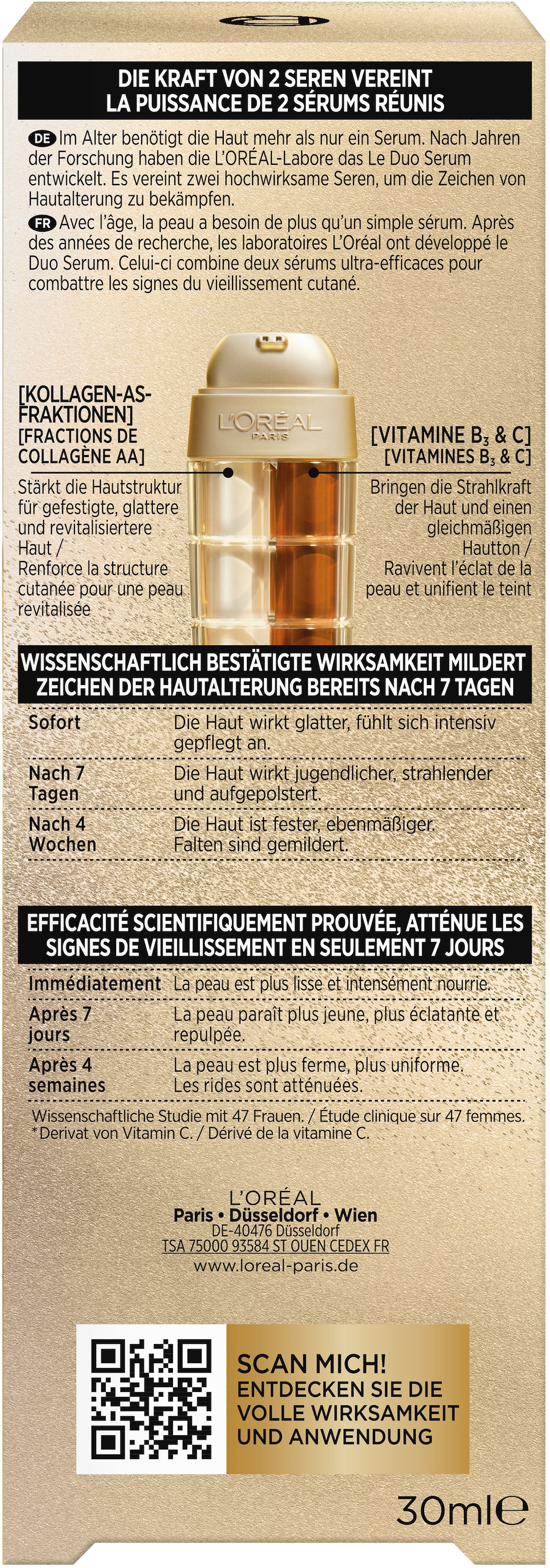 L'ORÉAL PARIS Gesichtsserum »Age Perfect Le Duo Serum«, mit hoher Wirksamkeit