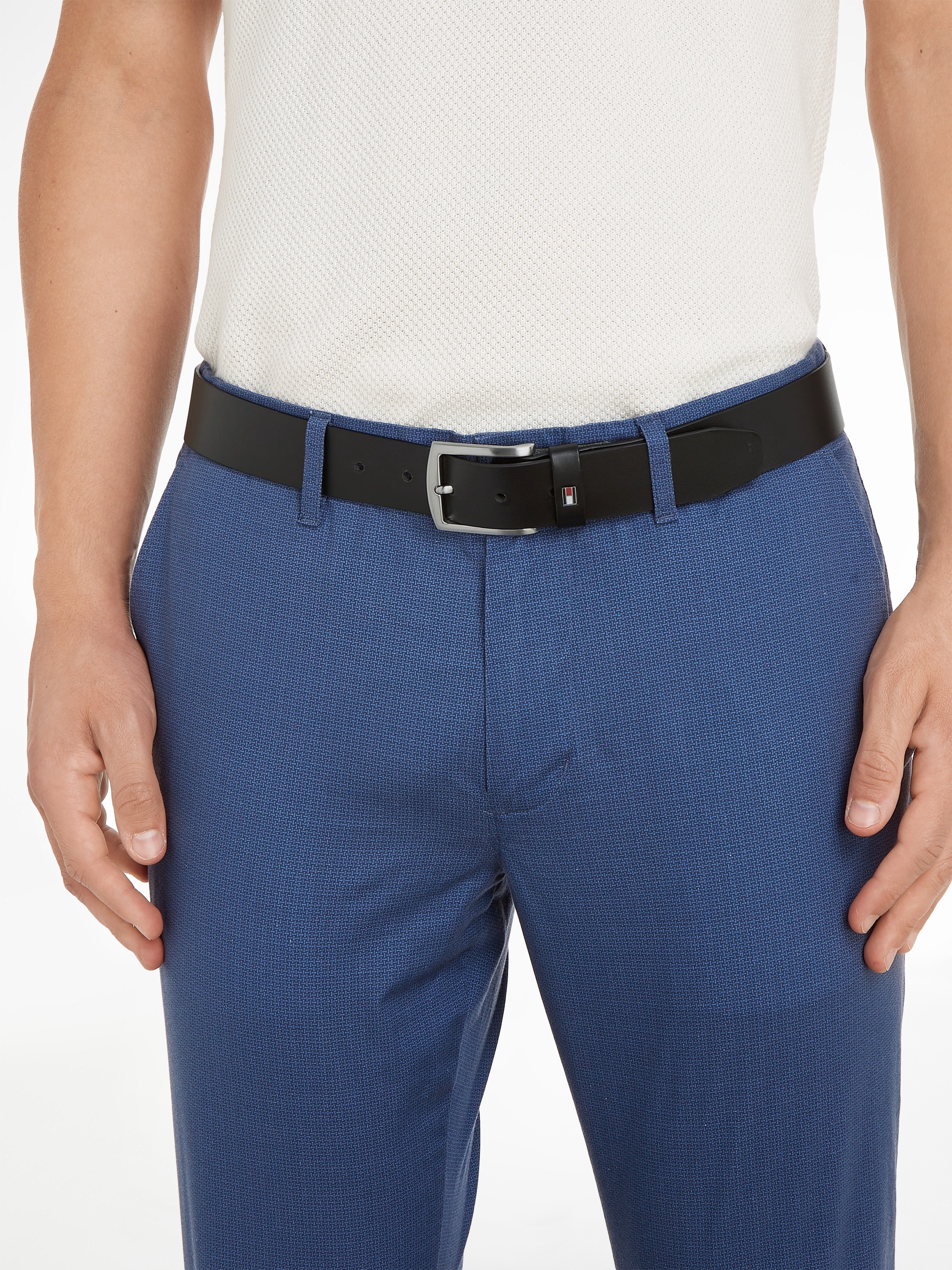 Tommy Hilfiger Ledergürtel "DENTON 3,5 cm breit", Robuster Ledergürtel mit günstig online kaufen