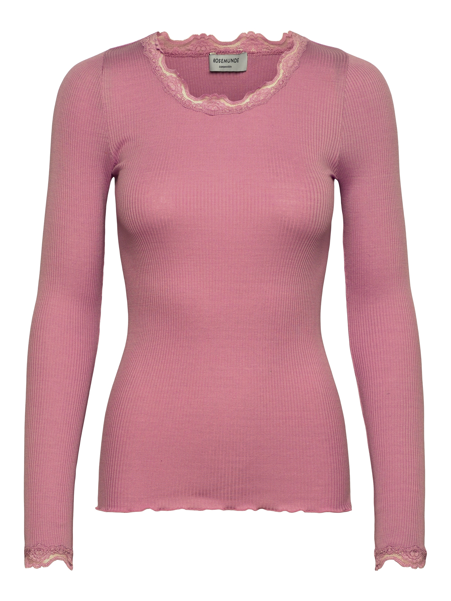 rosemunde Longsleeve "Babette silk shirt" Langarm, mit Spitze, feminin, beq günstig online kaufen