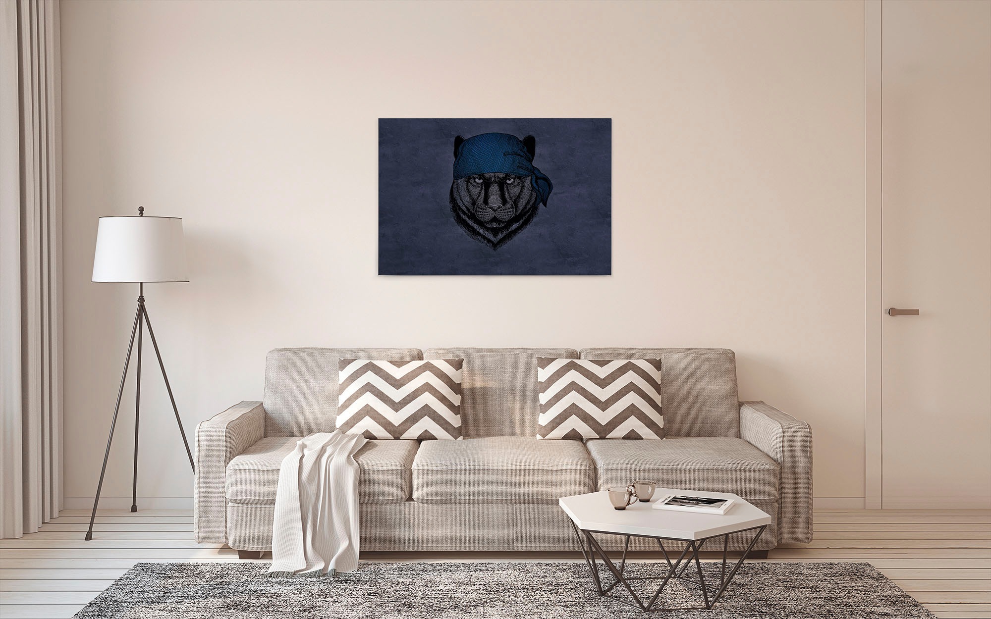 A.S. Création Leinwandbild »panther«, Kunst-Tiere-Kinder, (1 St.), Wild Tier Keilrahmen Panther Dschungel Leinwand-Bild Wohnzimmer modern