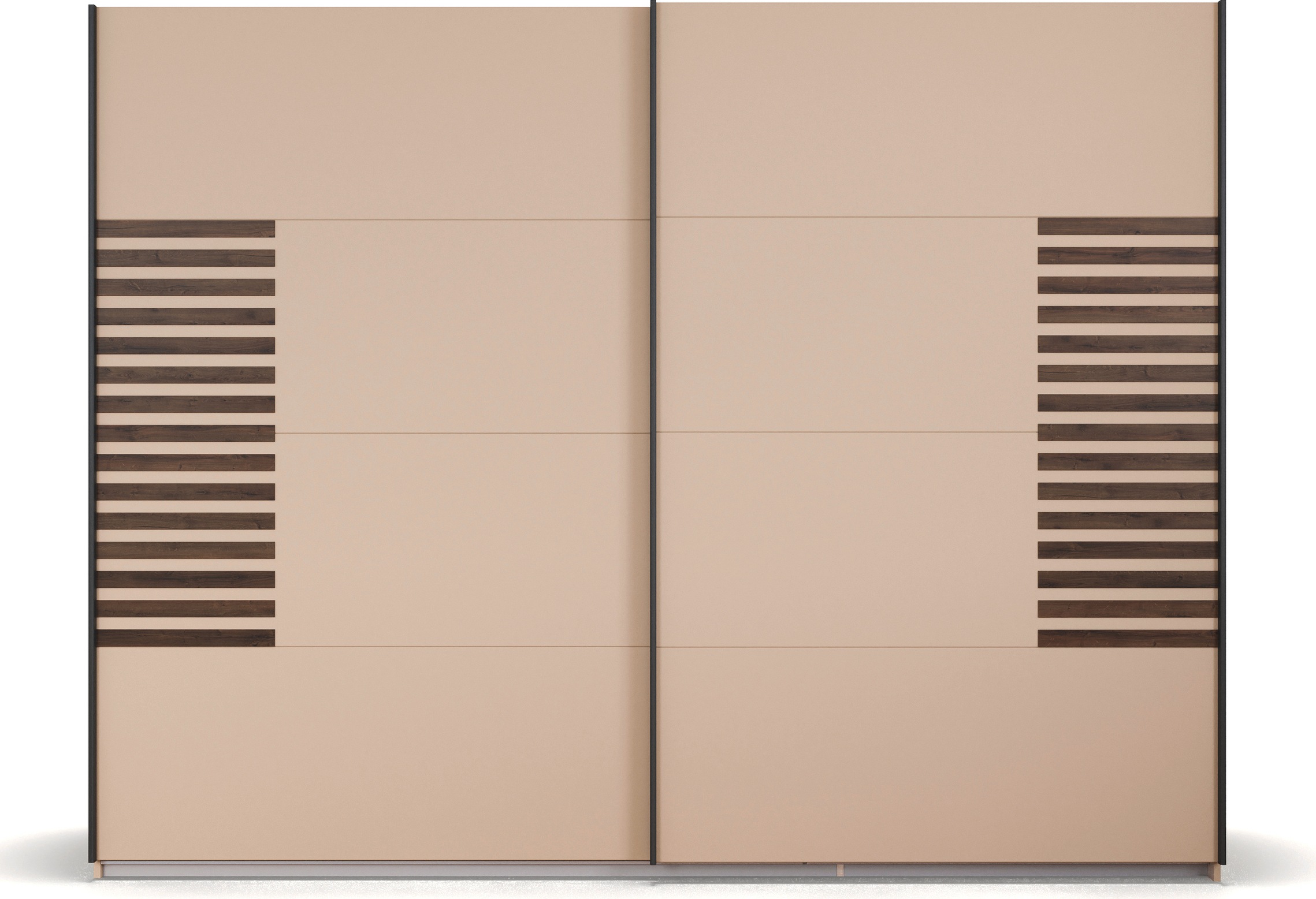Thumbnail - rauch Schwebetürenschrank "Kleiderschrank Schrank Garderobe Schlafzimmerschrank BAREA", Front mit Auflage in moderner La...