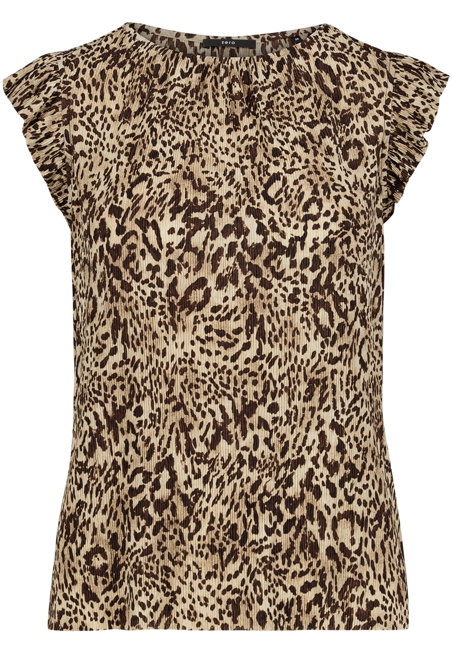 Zero Kurzarmshirt »Damen mit Animalprint« 1 Plissee