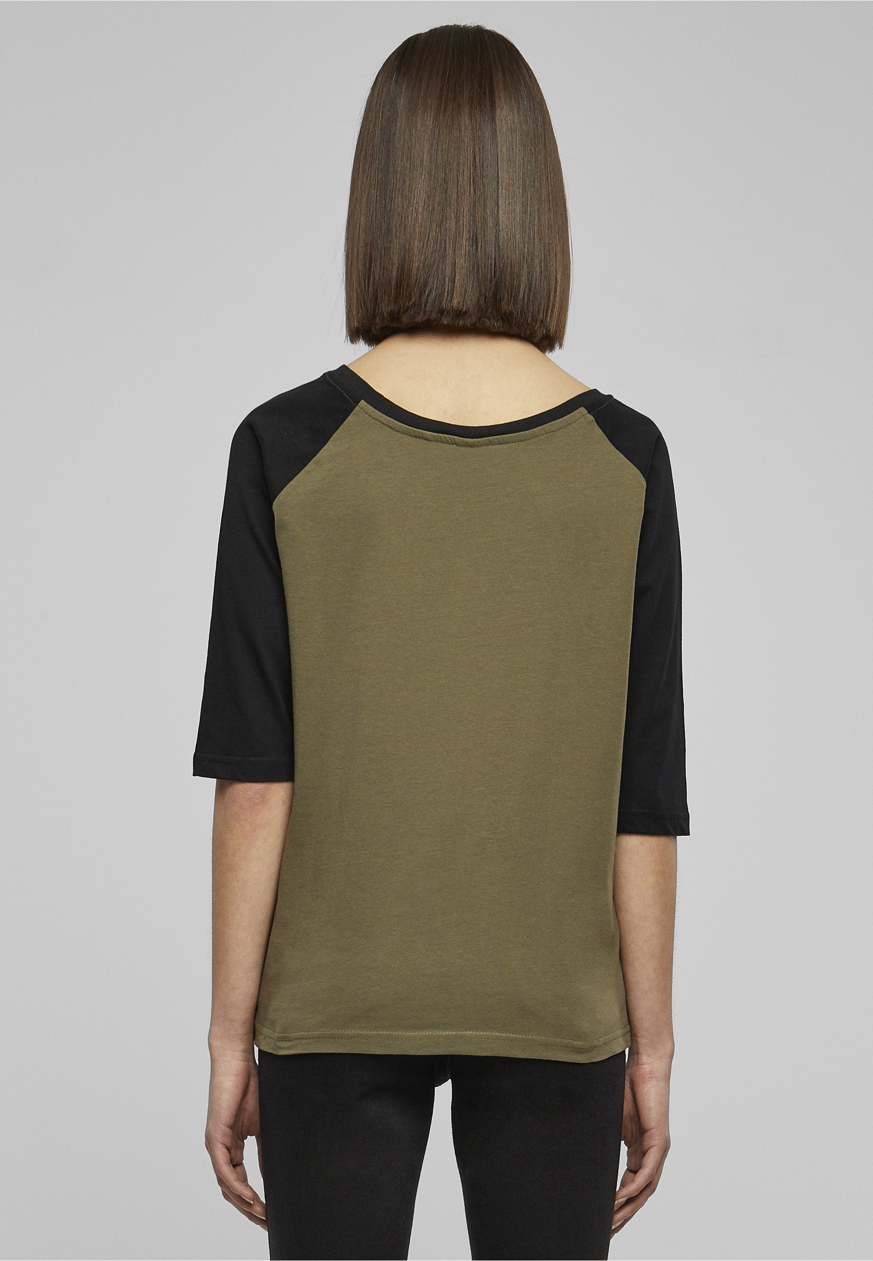 URBAN CLASSICS Kurzarmshirt »Urban Classics Damen Ladies 3/4 Contrast Raglan Tee« 1 Stk.