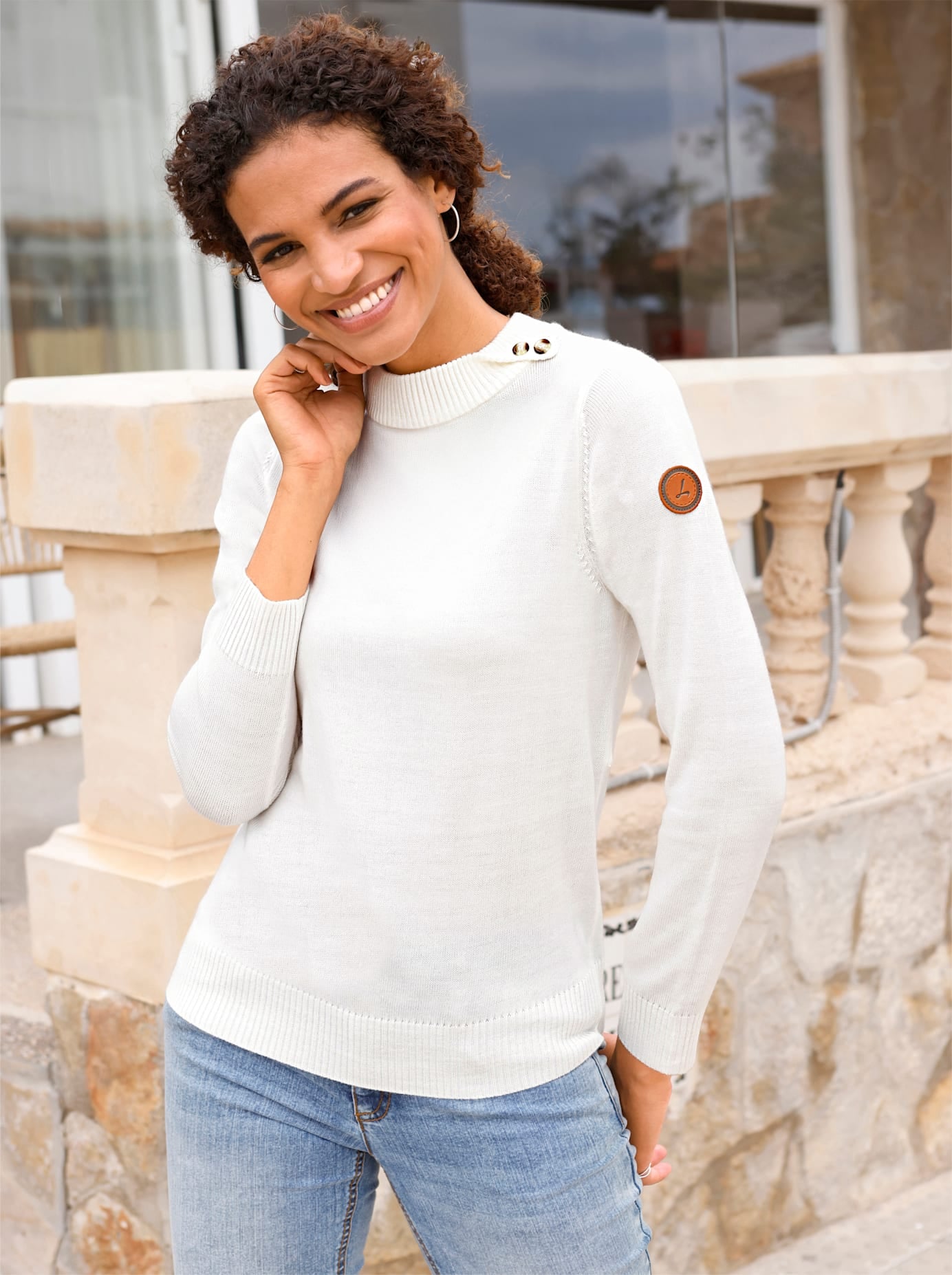 Casual Looks Stehkragenpullover "Pullover" günstig online kaufen