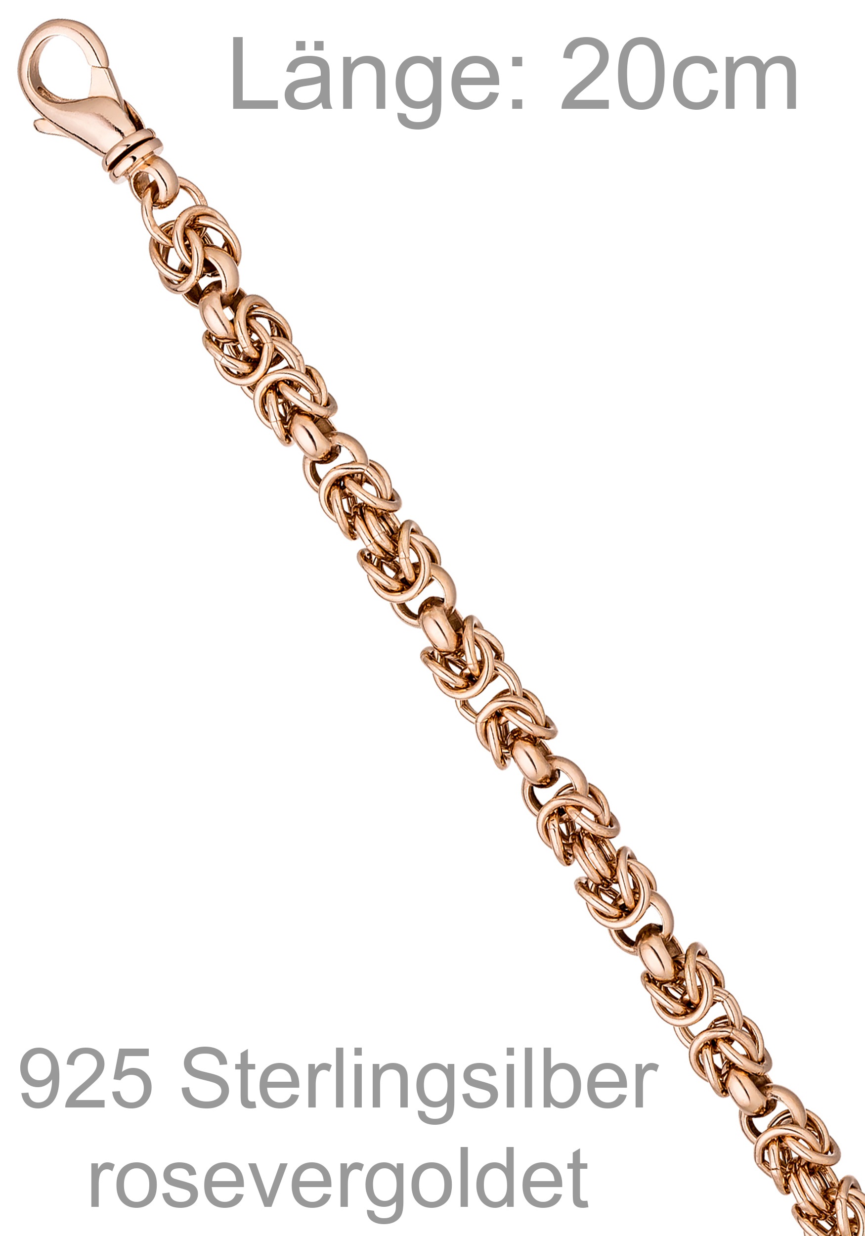 JOBO Armband »Herren Damen 7 mm« 925 Silber 20 cm