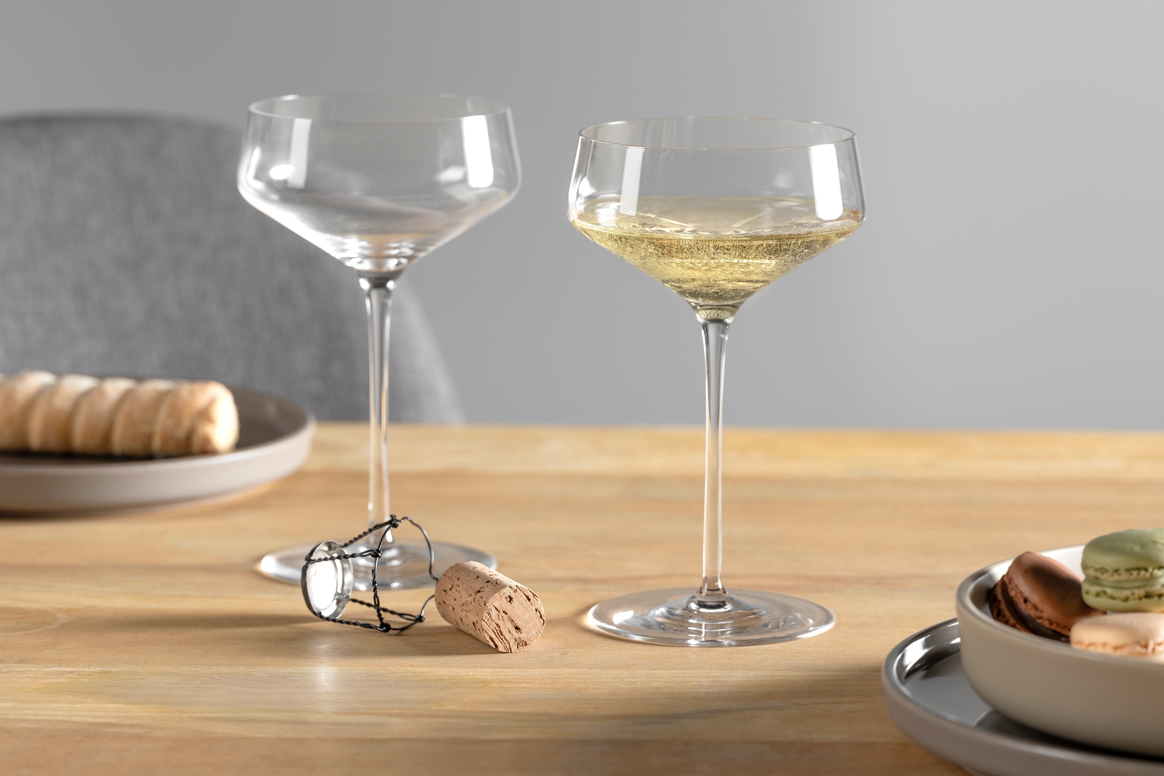 LEONARDO Champagnerglas »Champagnerschale PUCCINI, 350 ml, 6er-Set«, (Set, 6 tlg.), Spülmaschinenfest und langlebig