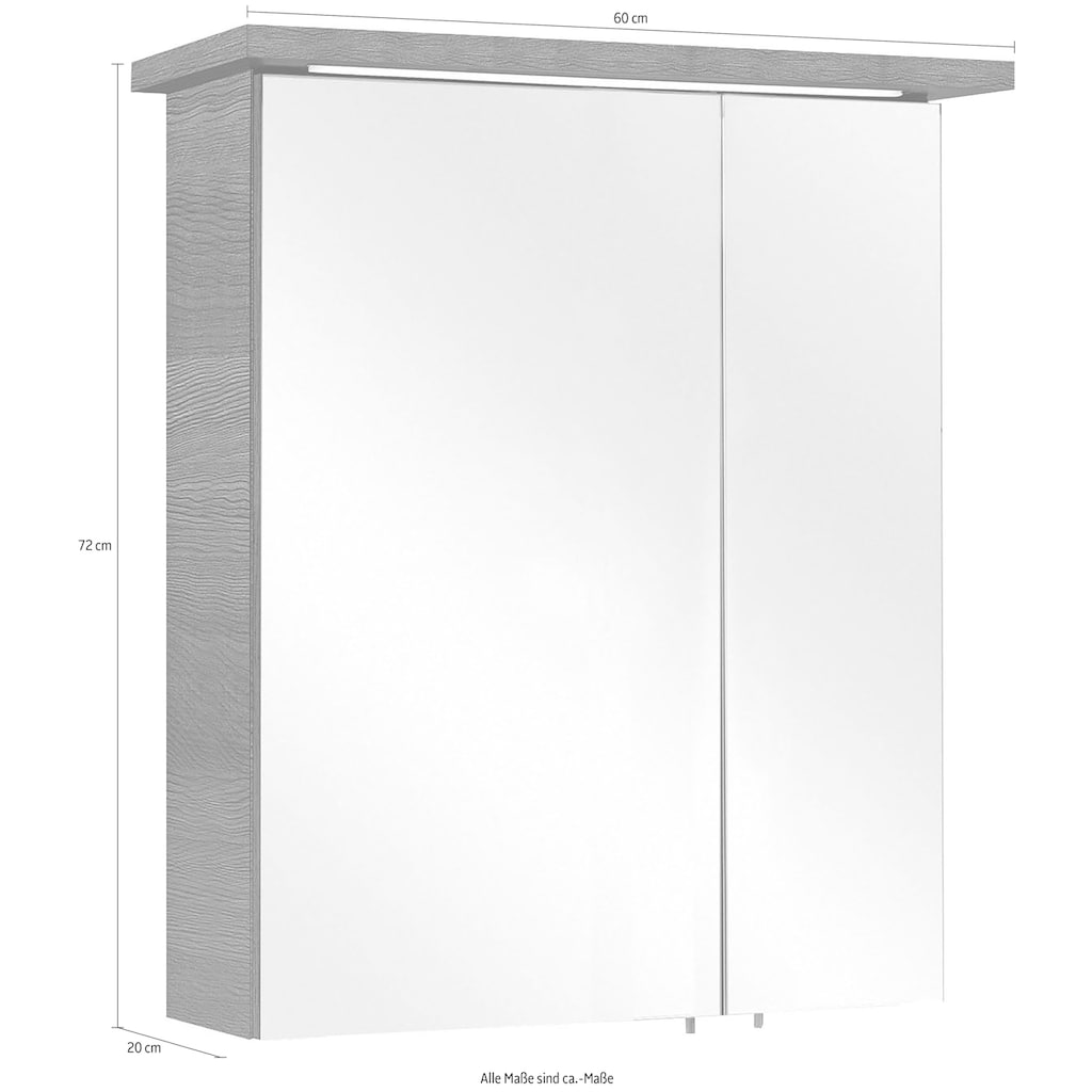 Saphir Spiegelschrank »Quickset 328 Badezimmer Spiegelschrank inkl. LED-Beleuchtung, 450LM«