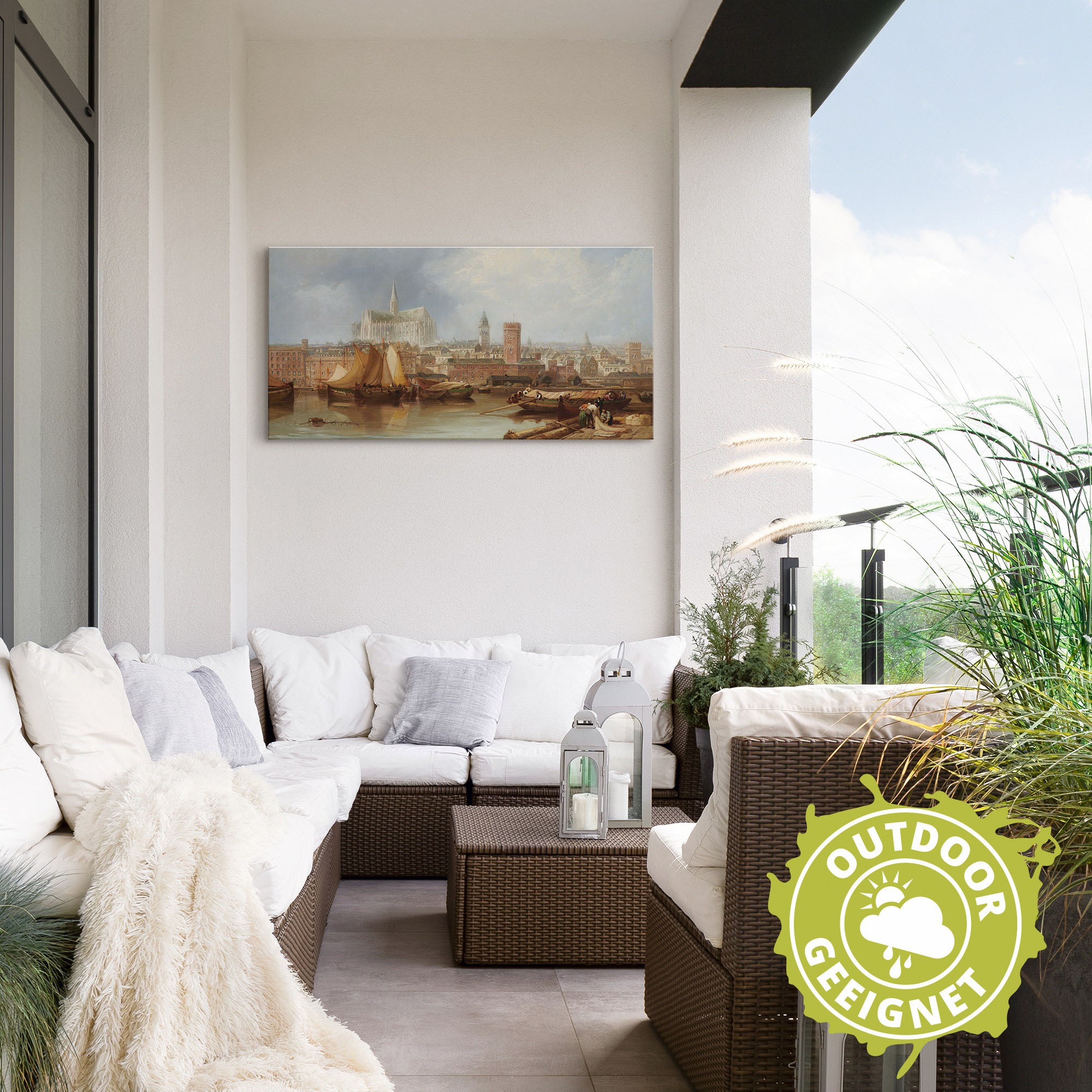 Artland Wandbild »Ansicht von Köln, unvollendeter Dom« 1 Stk. tlg. als Alubild, Leinwandbild in verschied. Größen