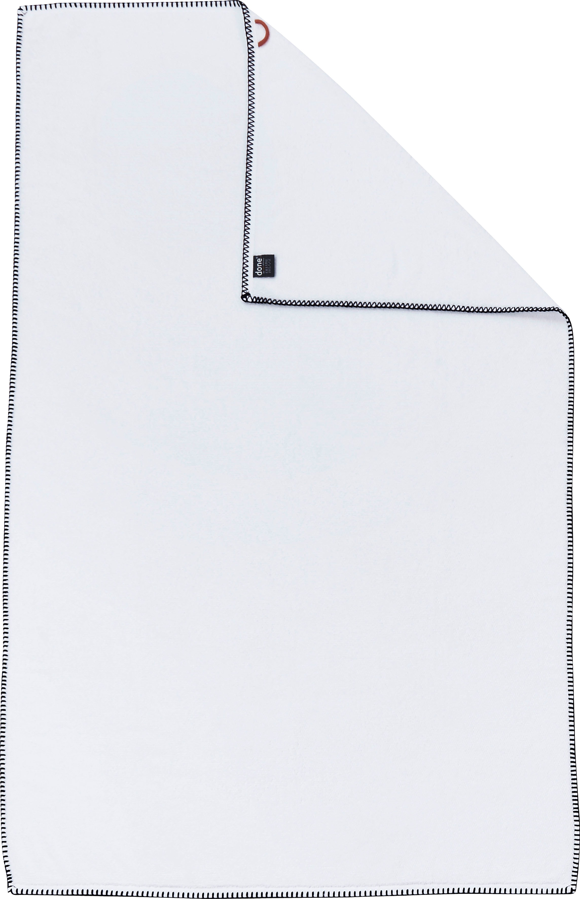 Duschtuch DONE., B:100cm L:150cm, weiß, Zwirnfrottee, Obermaterial: 100% Baumwolle, Handtücher, "Deluxe Prime", Uni-Farben, Hotelqualität aus