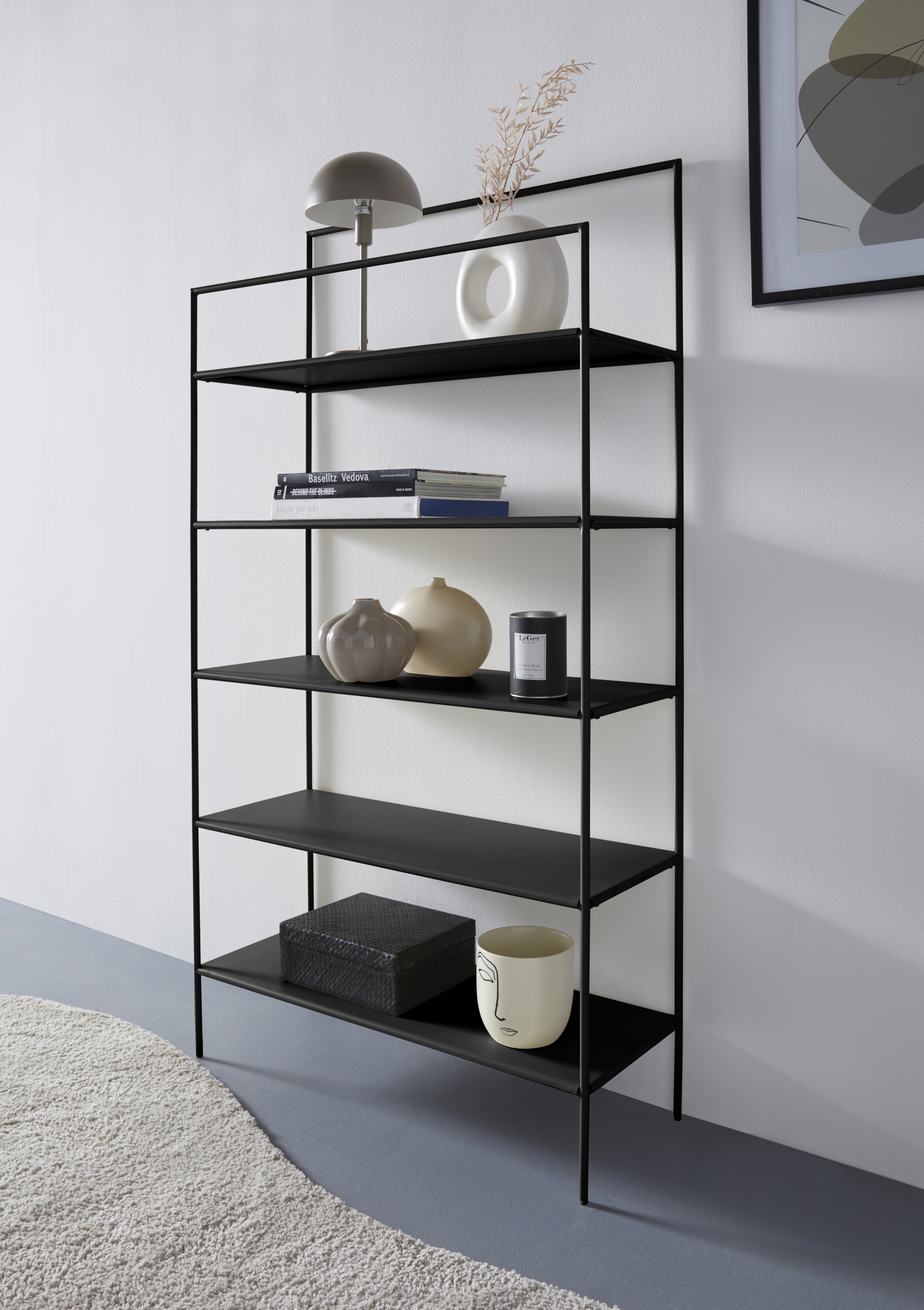 LeGer Home by Lena Gercke Mehrzweckregal "Alimo" minimalistisches Design, Metallgestell, 4 Ablageflächen, Breite 80 cm