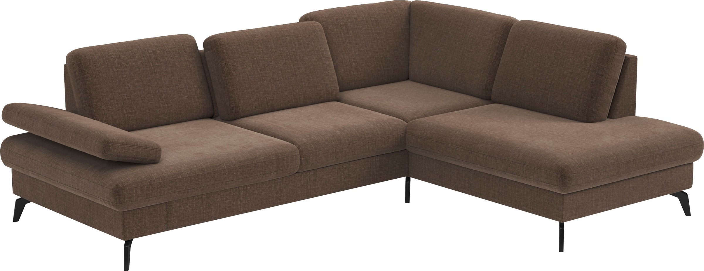 sit&more Ecksofa »Morris L-Form, inkl. Sitztiefenverstellung«, wahlweise mit Armteilverstellung, Bettfunktion & Bettkasten