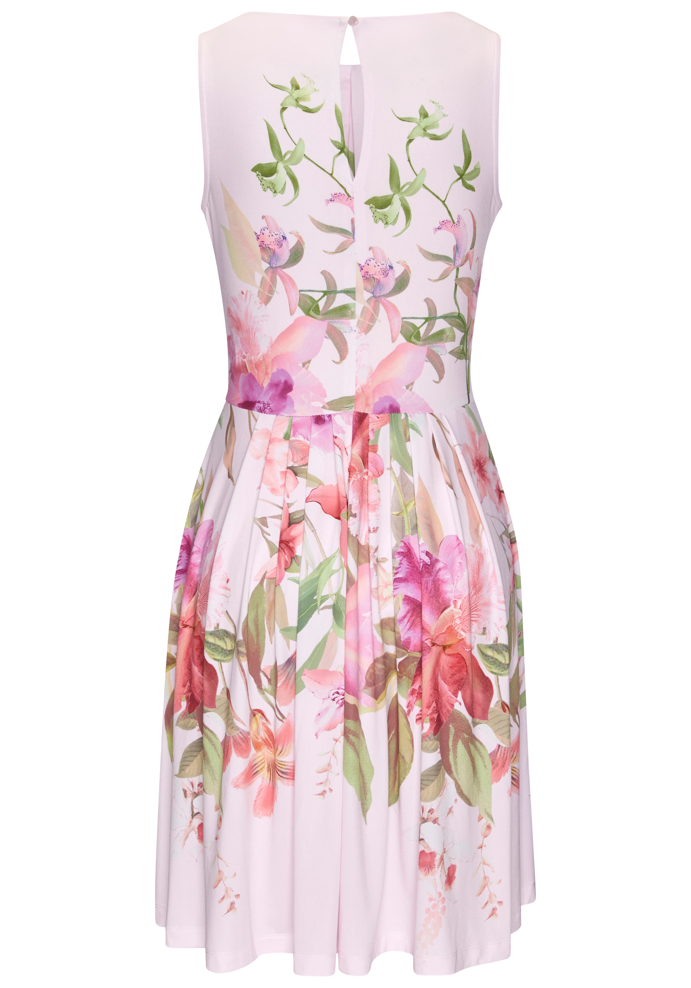 LASCANA Sommerkleid, mit Blumendruck, festlich