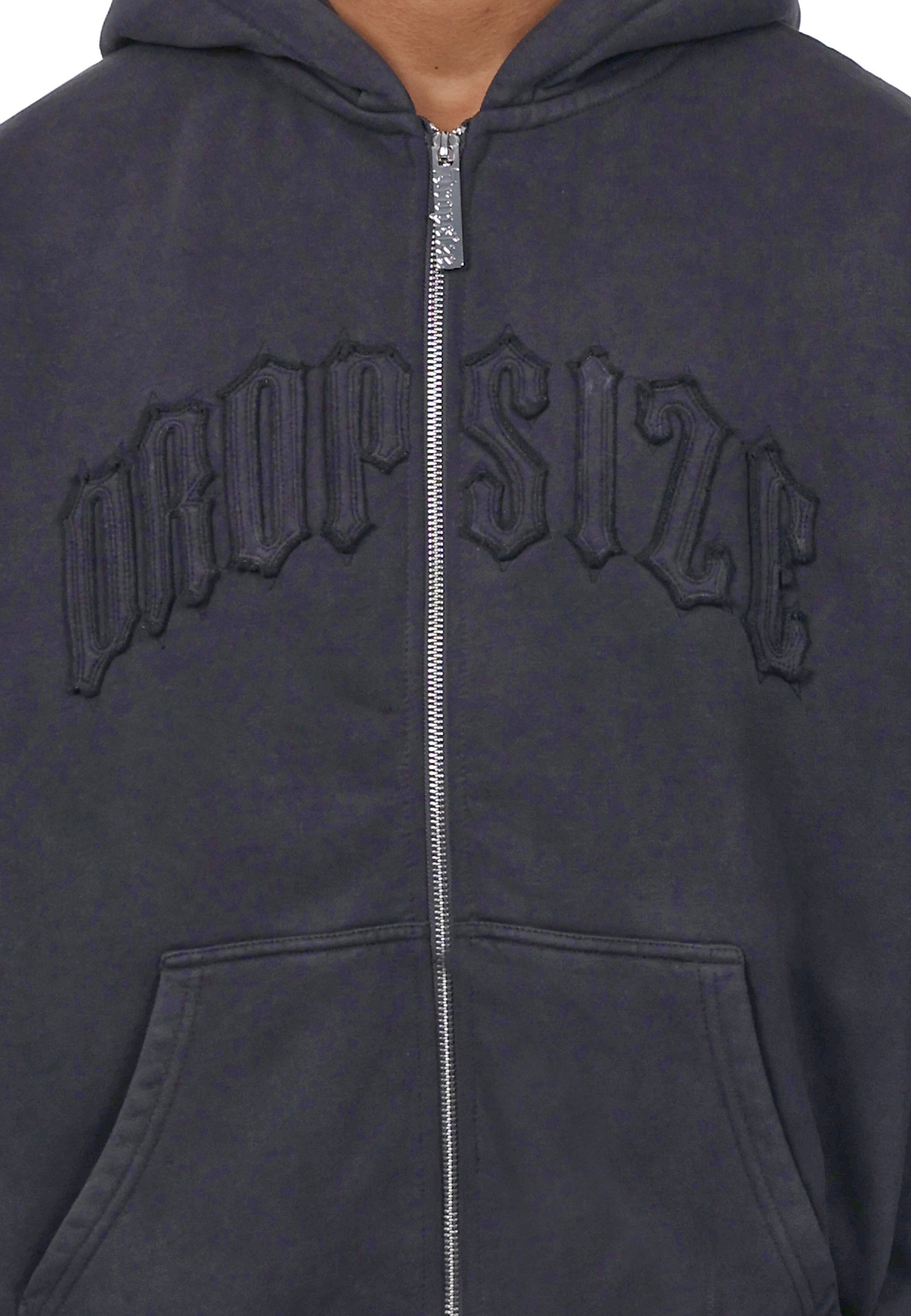 Dropsize Sweatjacke »Dropsize SUPER HEAVY OVERISZE RAW EDGES ZIP HOODIE«