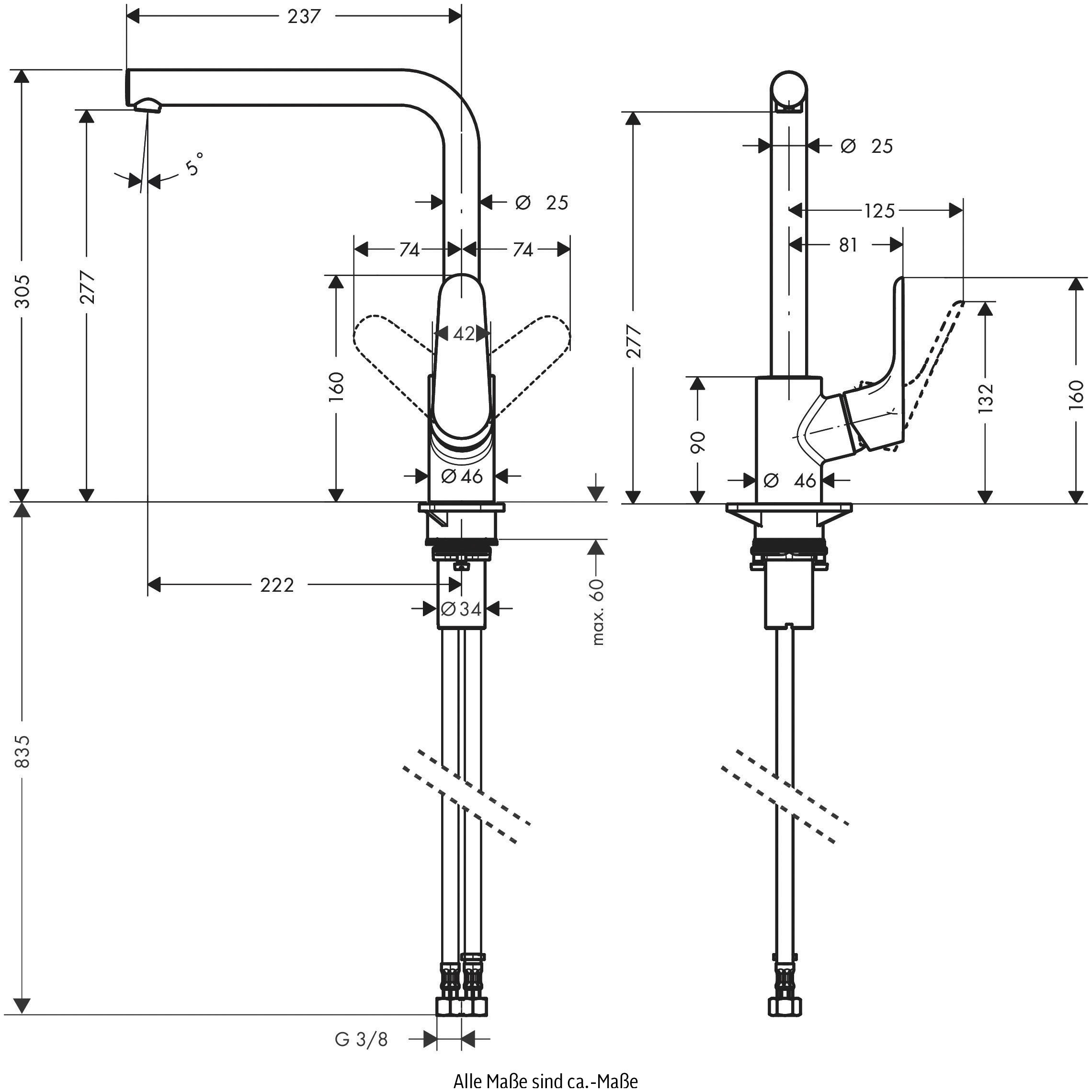 hansgrohe Küchenarmatur »Focus M41«, 280 1 Strahlart