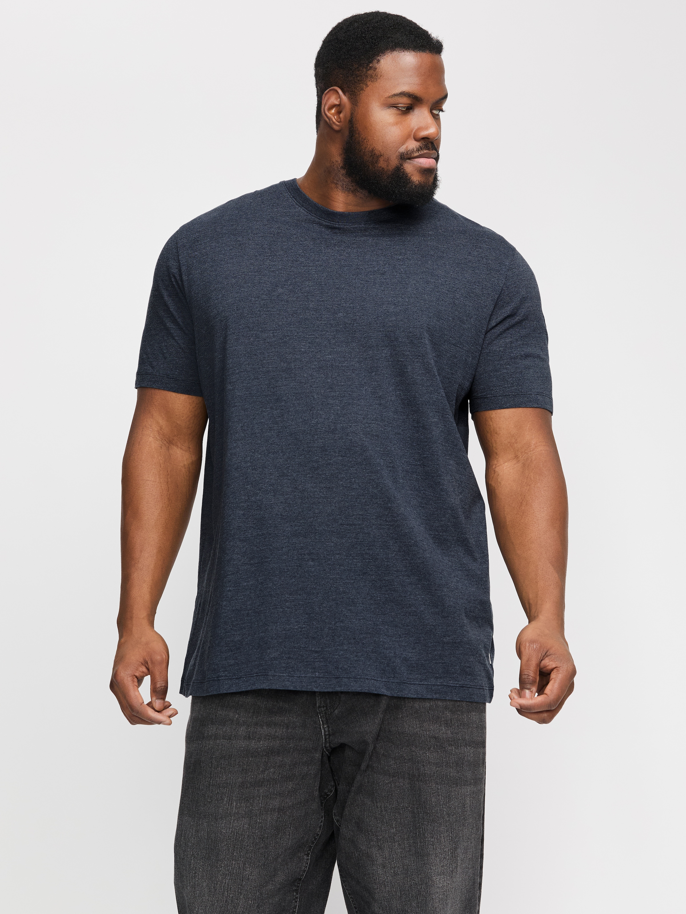 Jack & Jones PlusSize Rundhalsshirt "JJEORGANIC MEL TEE SS O-NECK NOOS PLS" günstig online kaufen