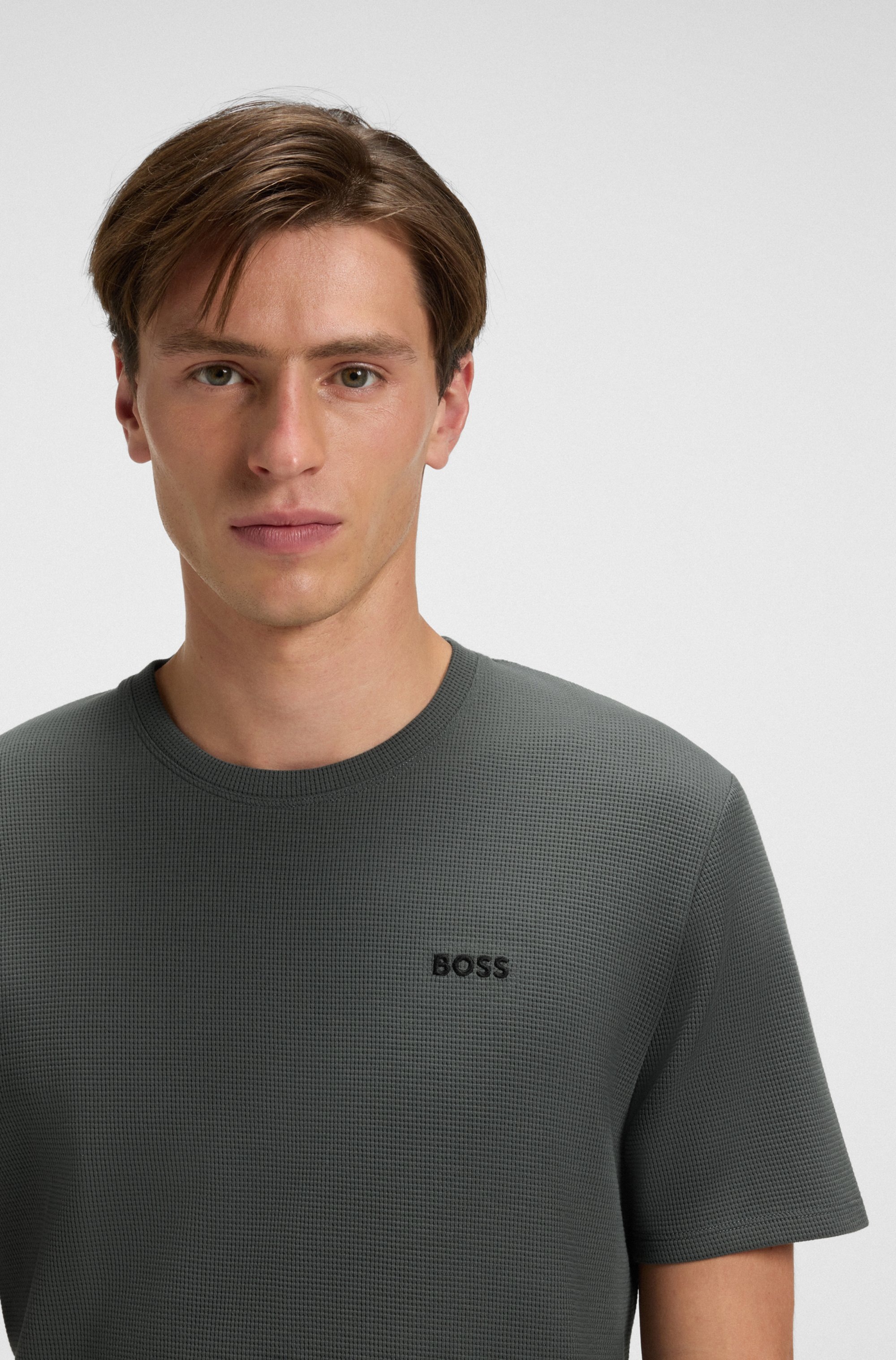 BOSS Pyjamaoberteil "Waffle T-Shirt" günstig online kaufen