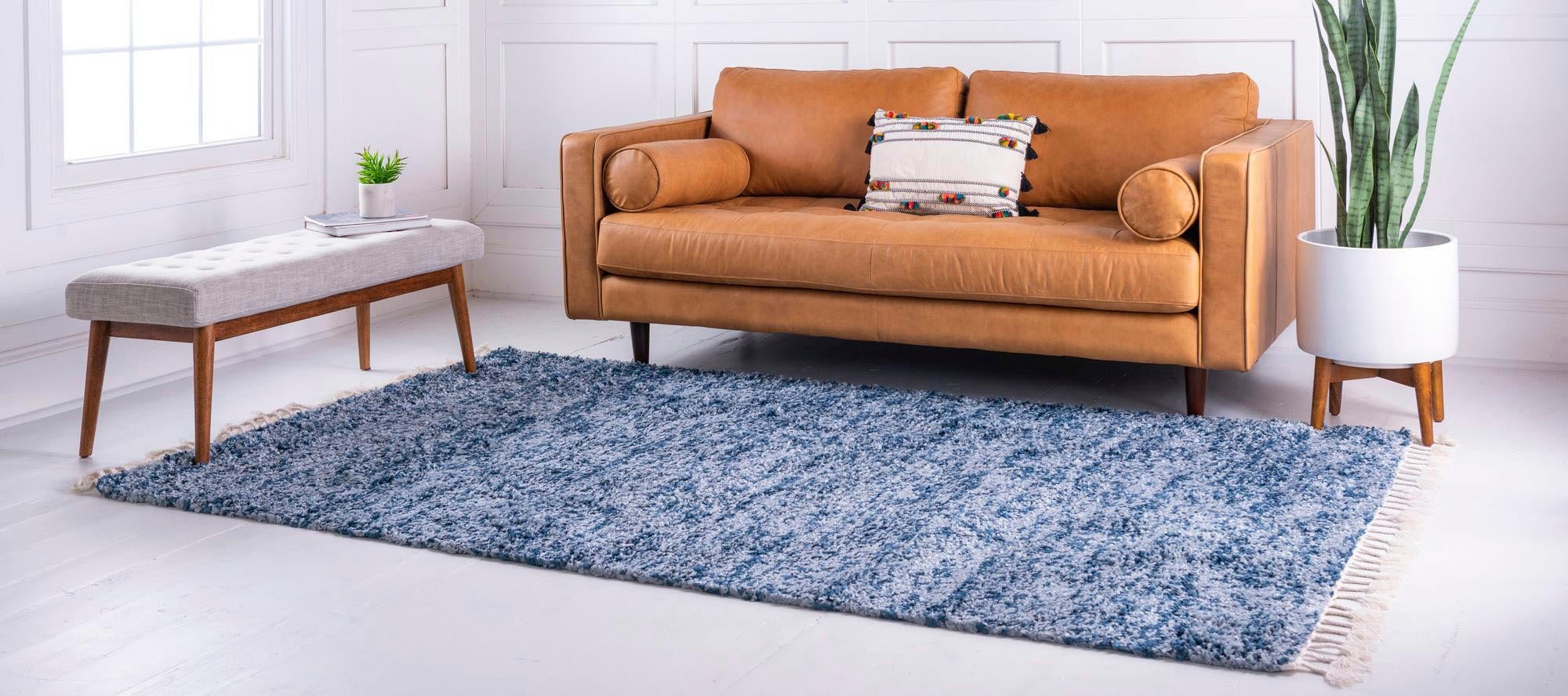 Myflair Möbel & Accessoires Hochflor-Teppich »Top Shag Lagerräumung«, rechteckig, 32 mm Höhe, gewebt, melierte Optik, weich & kuschelig, mit Fransen