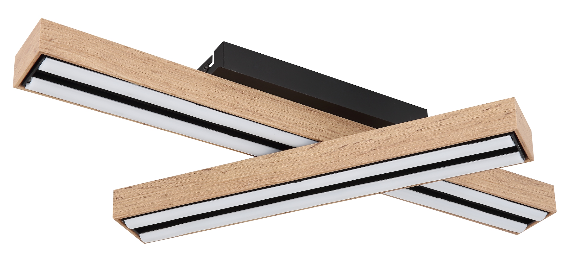 GLOBO LIGHTING LED Deckenleuchte »DORO«, Leuchtmittel LED-Modul | LED fest integriert, Deckenlampe/holzoptik/350° drehbar/3000K/Wohnzimmer/Schlafzimmer