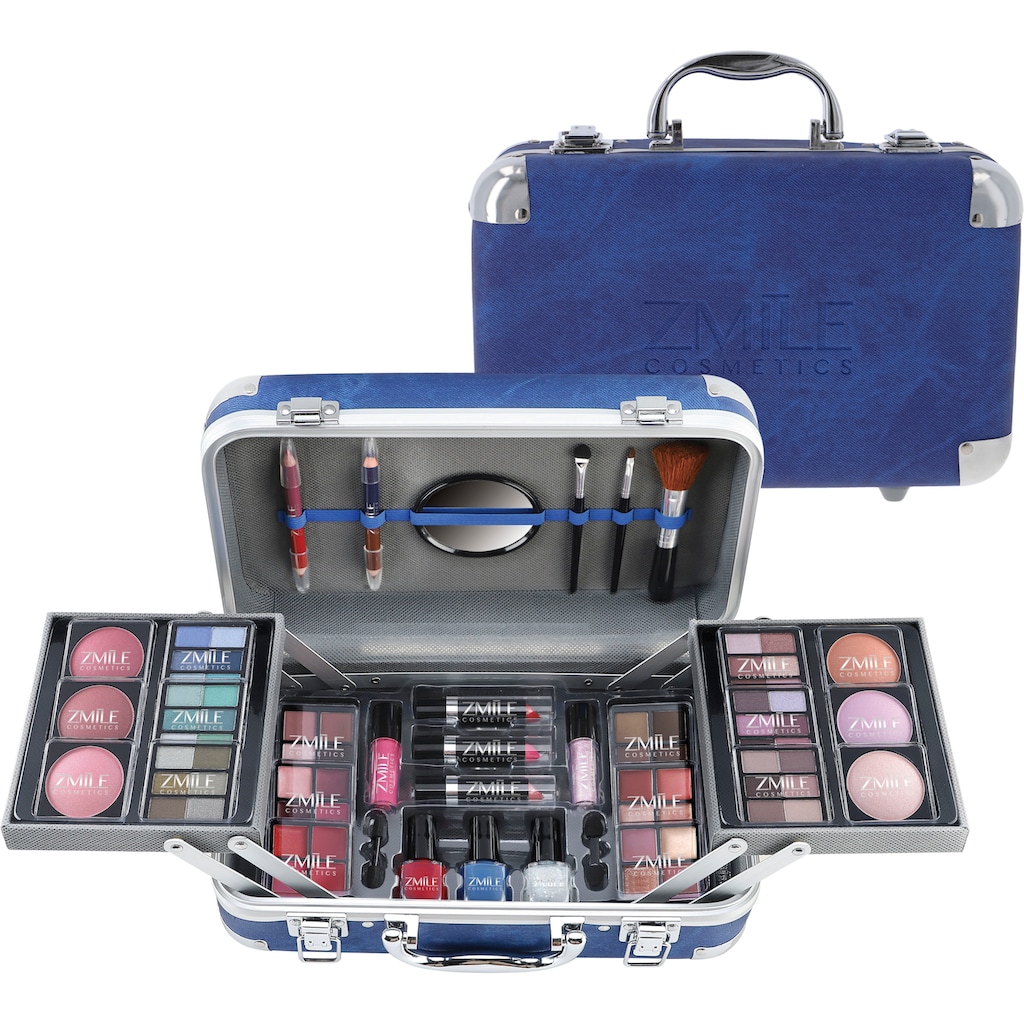 ZMILE COSMETICS Kosmetik-Koffer »Traveller blue«, (85 tlg.)