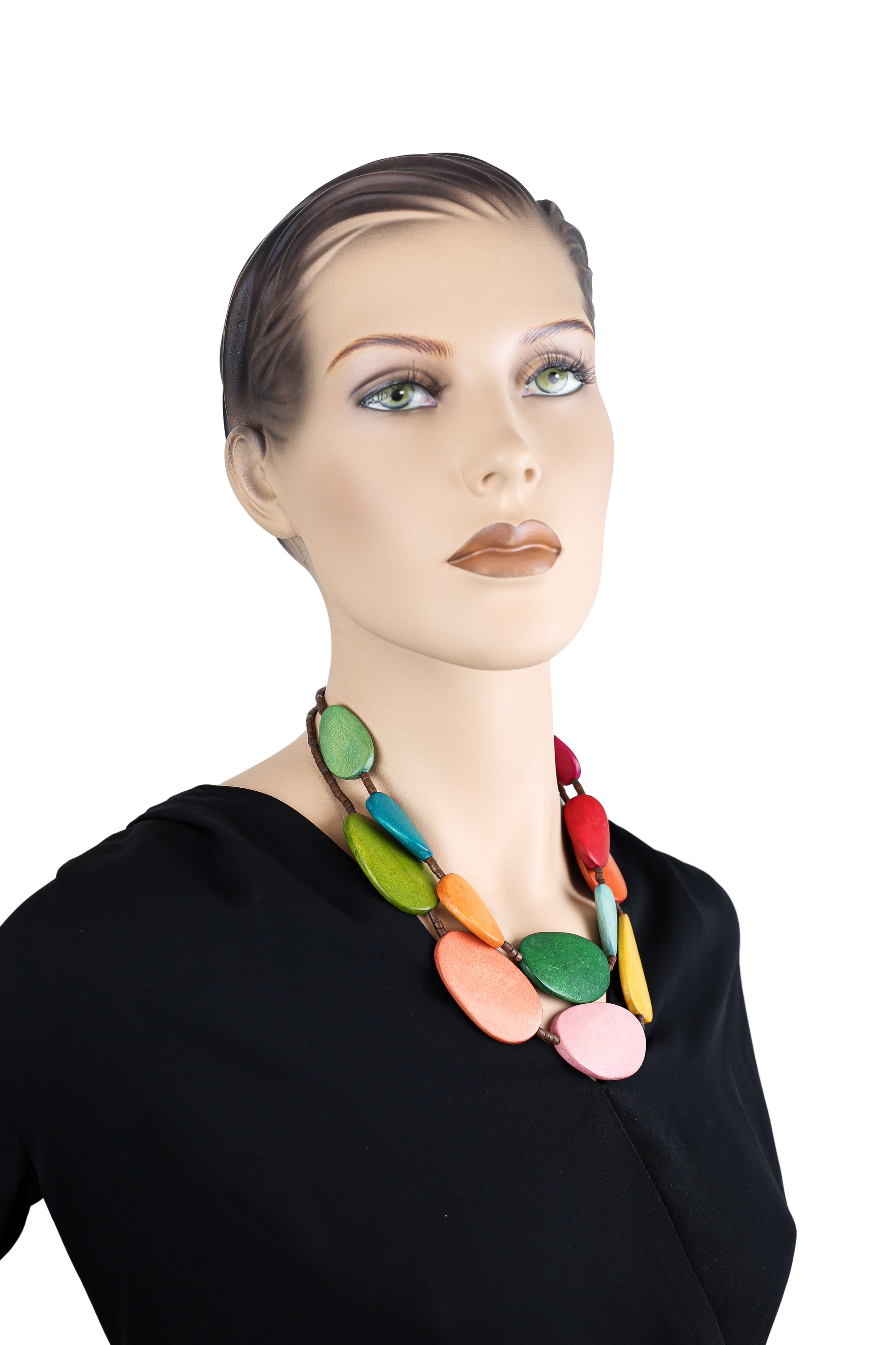 COLLEZIONE ALESSANDRO Kette mit Anhänger »Maricel«, Holzelemente in verschiedenen Größen und Formen
