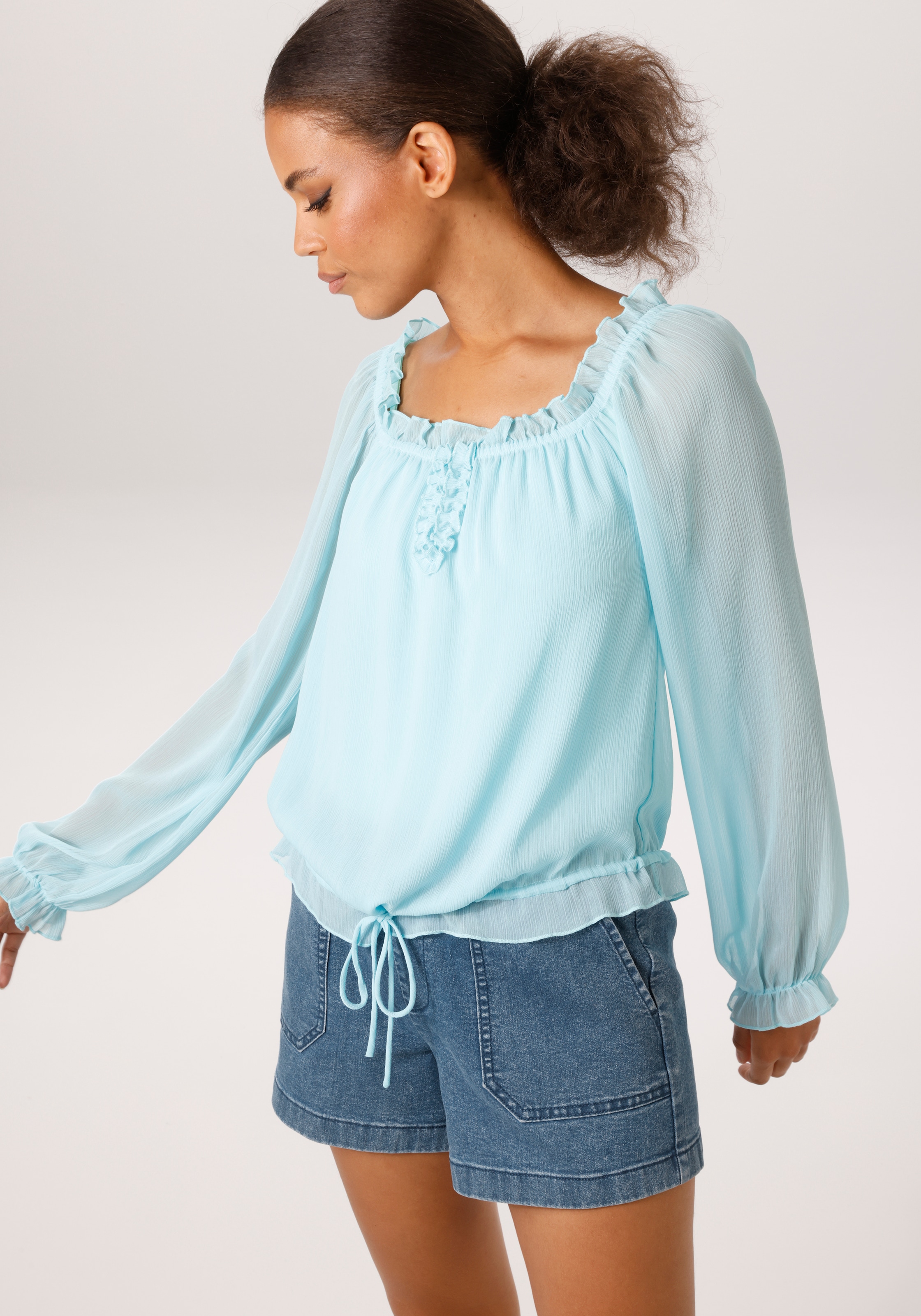 Aniston CASUAL Shorts  in trendiger Used-Waschung - NEUE KOLLEKTION