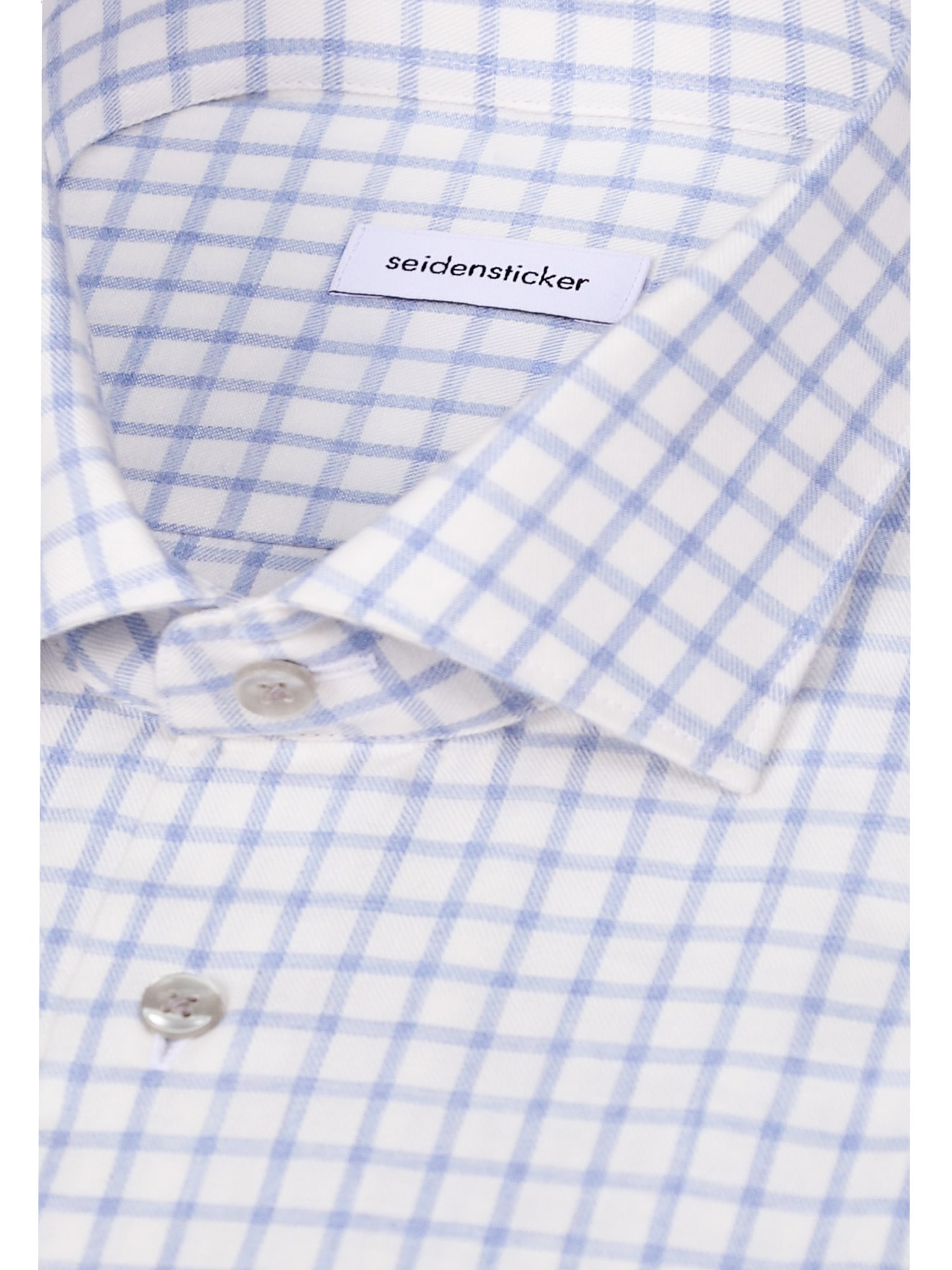 seidensticker Flanellhemd »Schwarze Rose« Regular 1/1 Kentkragen Karo