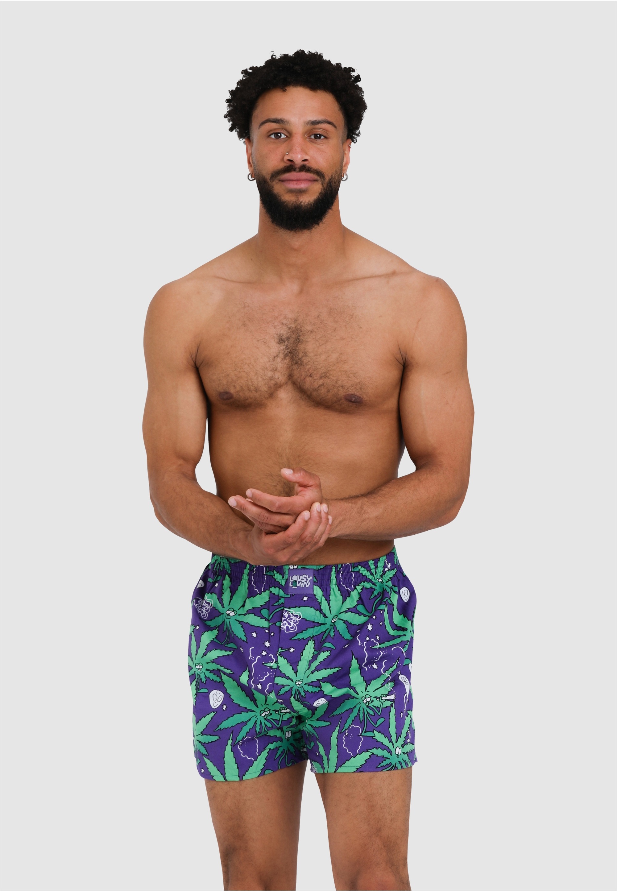 Lousy Livin Boxershorts "Weedy & Broccoli", mit buntem Design