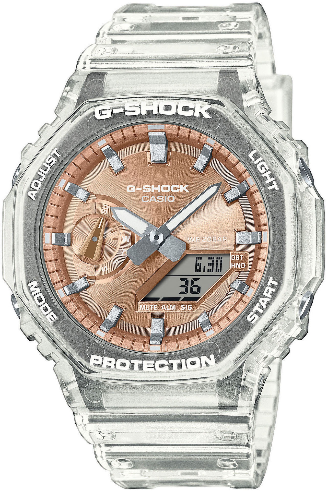 CASIO G-SHOCK Quarzuhr,Armbanduhr,Herrenuhr, digital,bis 20bar wasserd. Resinarmband