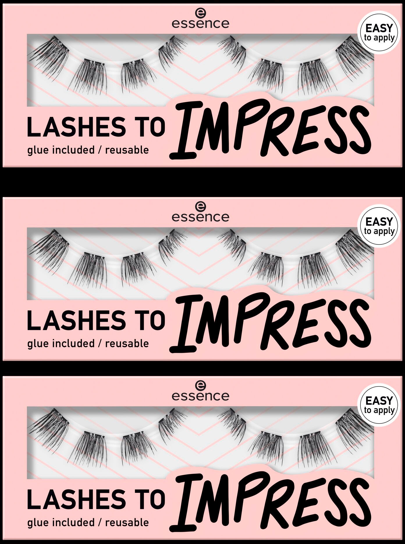 Essence Einzelwimpern »LASHES TO IMPRESS«, (3tlg. Set)