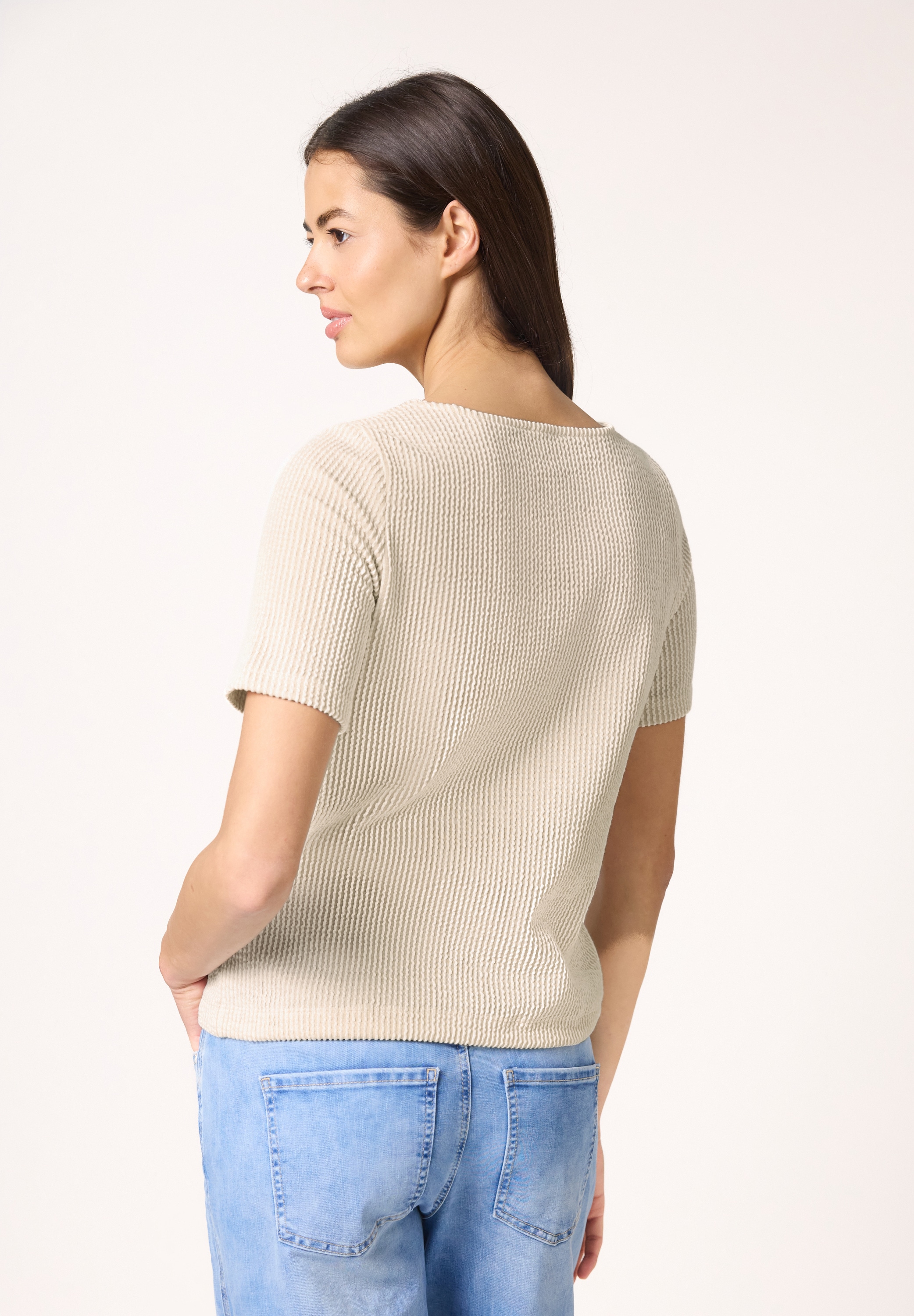 STREET ONE T-Shirt mit U-Boot-Ausschnitt