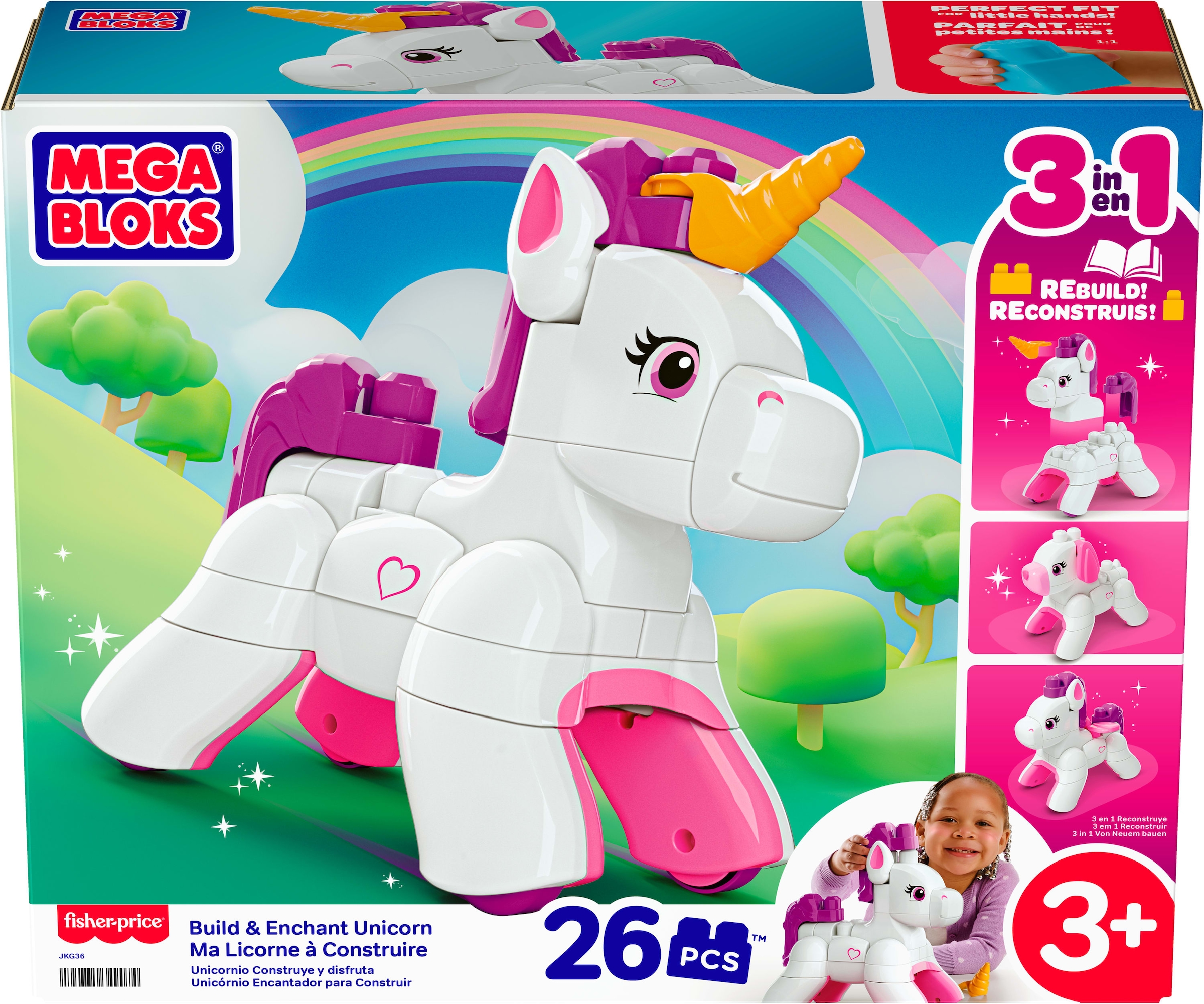 MEGA BLOKS Spielbausteine »MEGA BLOKS Bau- und Zaubereinhorn«