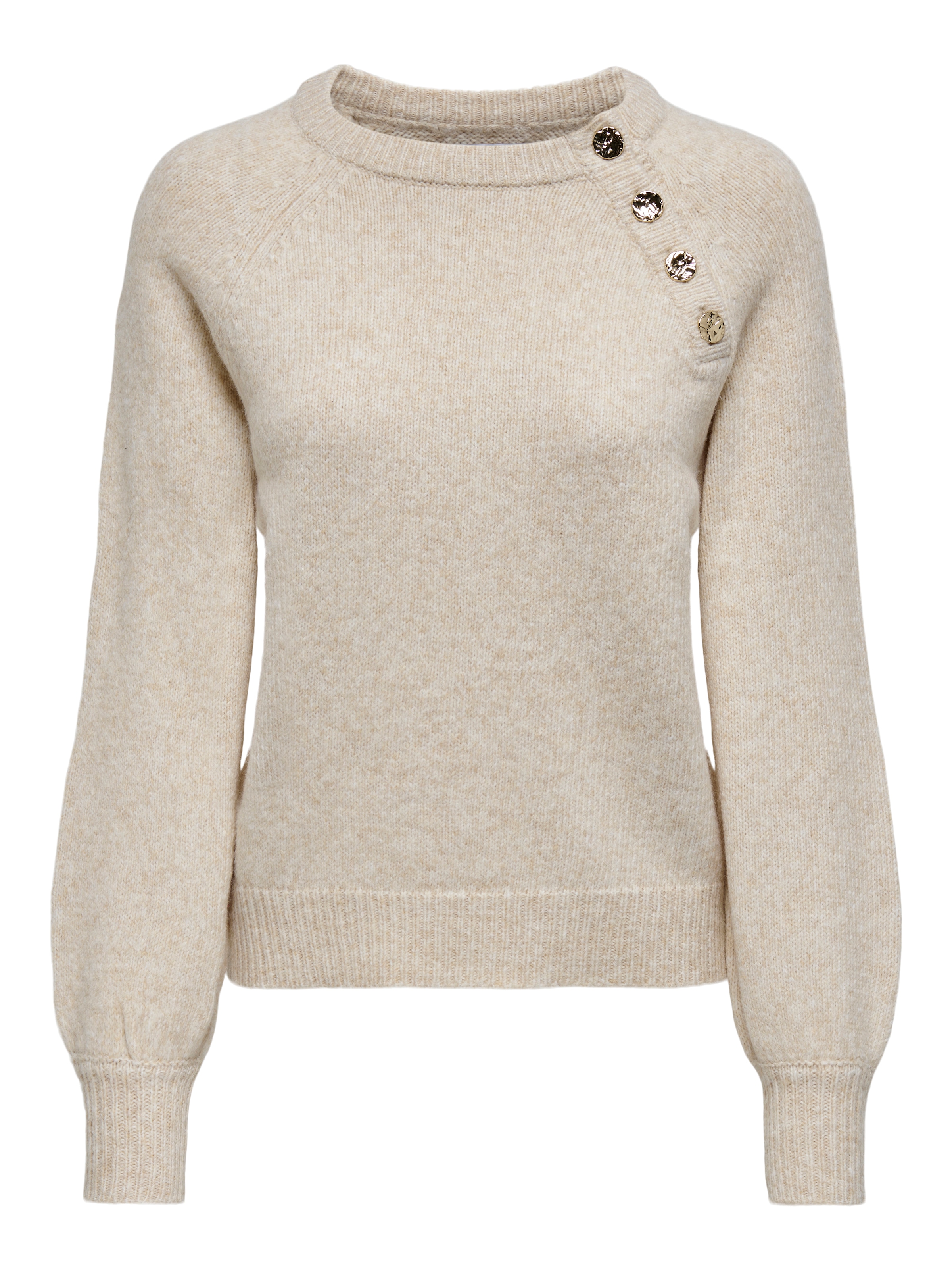 ONLY Rundhalspullover »ONLEMMA LS BUTTON ONECK EX KNT«