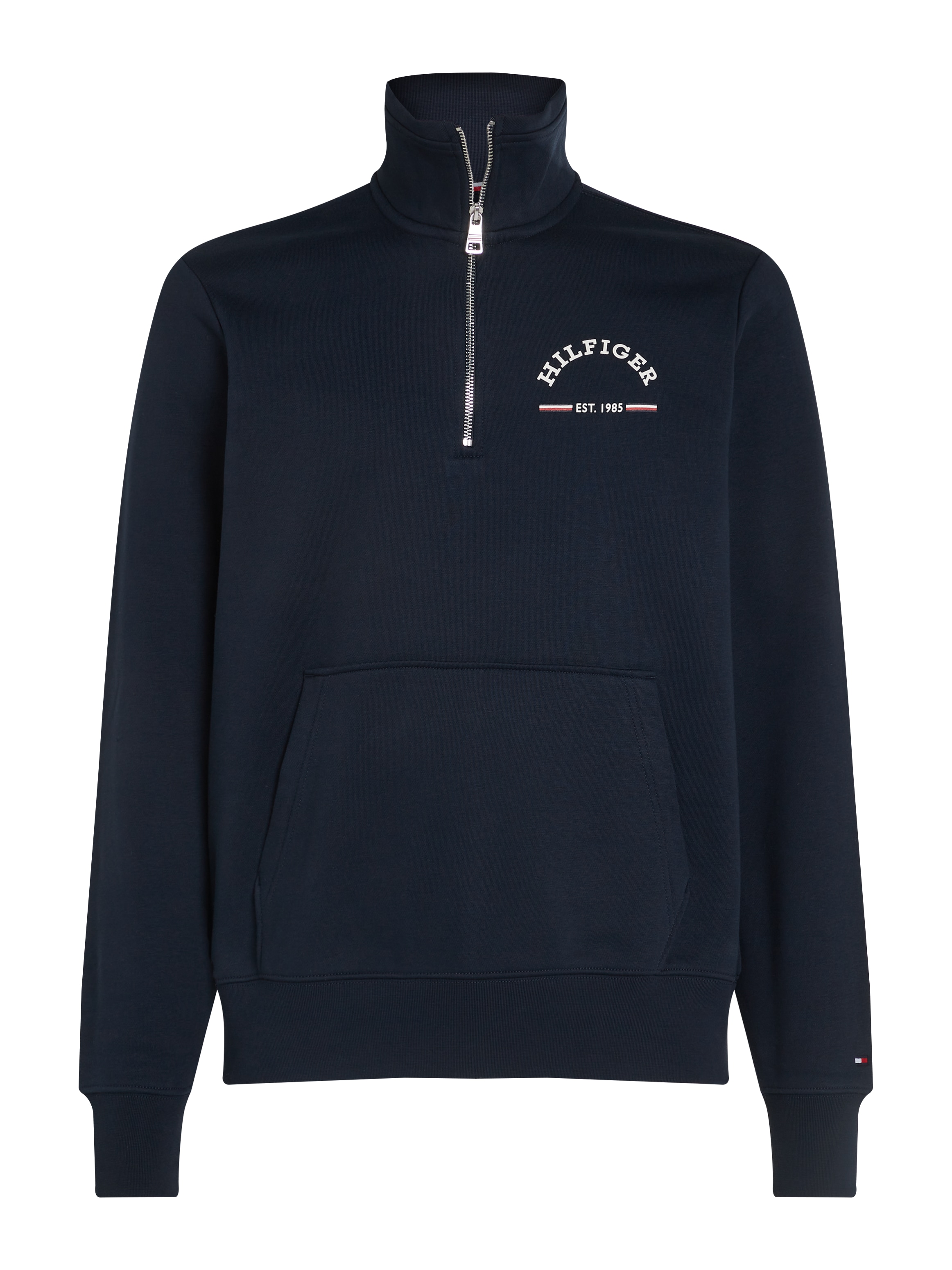 Tommy Hilfiger Sweatshirt »ROUNDALL STAND COLLAR ZIP«, mit Stehkragen und Reißverschluss