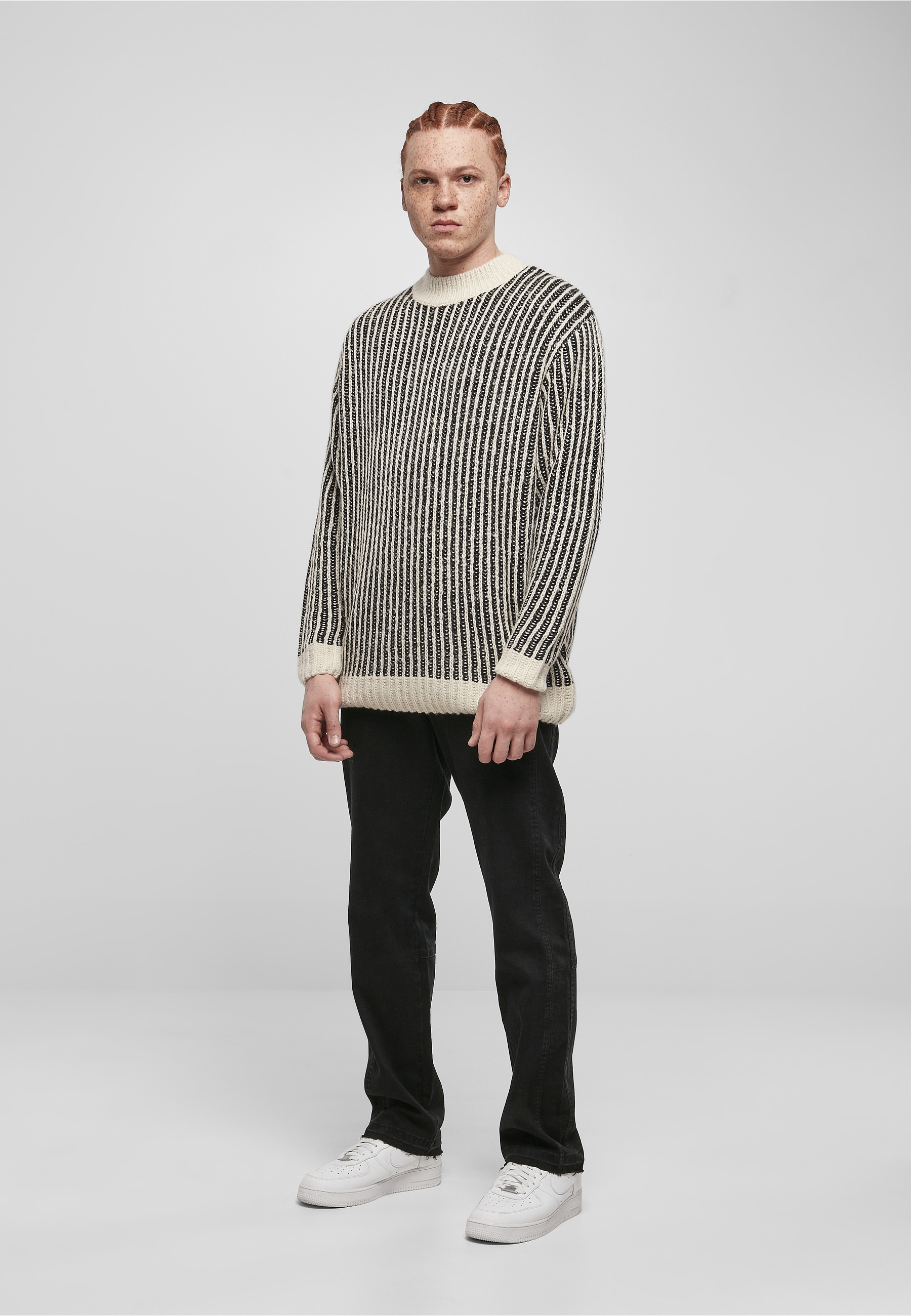 URBAN CLASSICS Rundhalspullover »Urban Classics Herren Oversized Two Tone Sweater« 1 Stk.