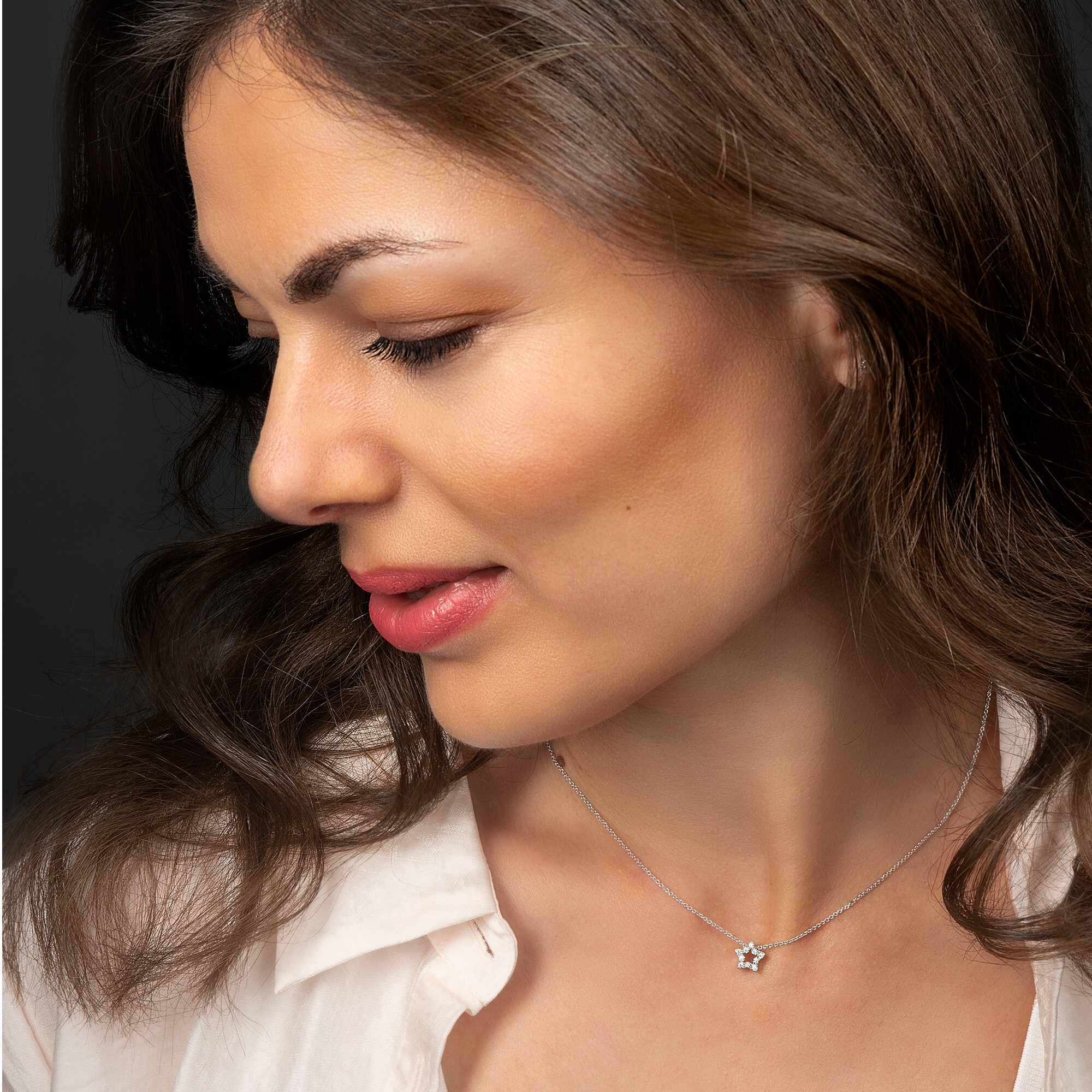 ONE ELEMENT Silberkette »Zirkonia Stern Halskette aus 925 Silber 45 cm Ø«, Damen  Silber Schmuck Stern online kaufen | BAUR