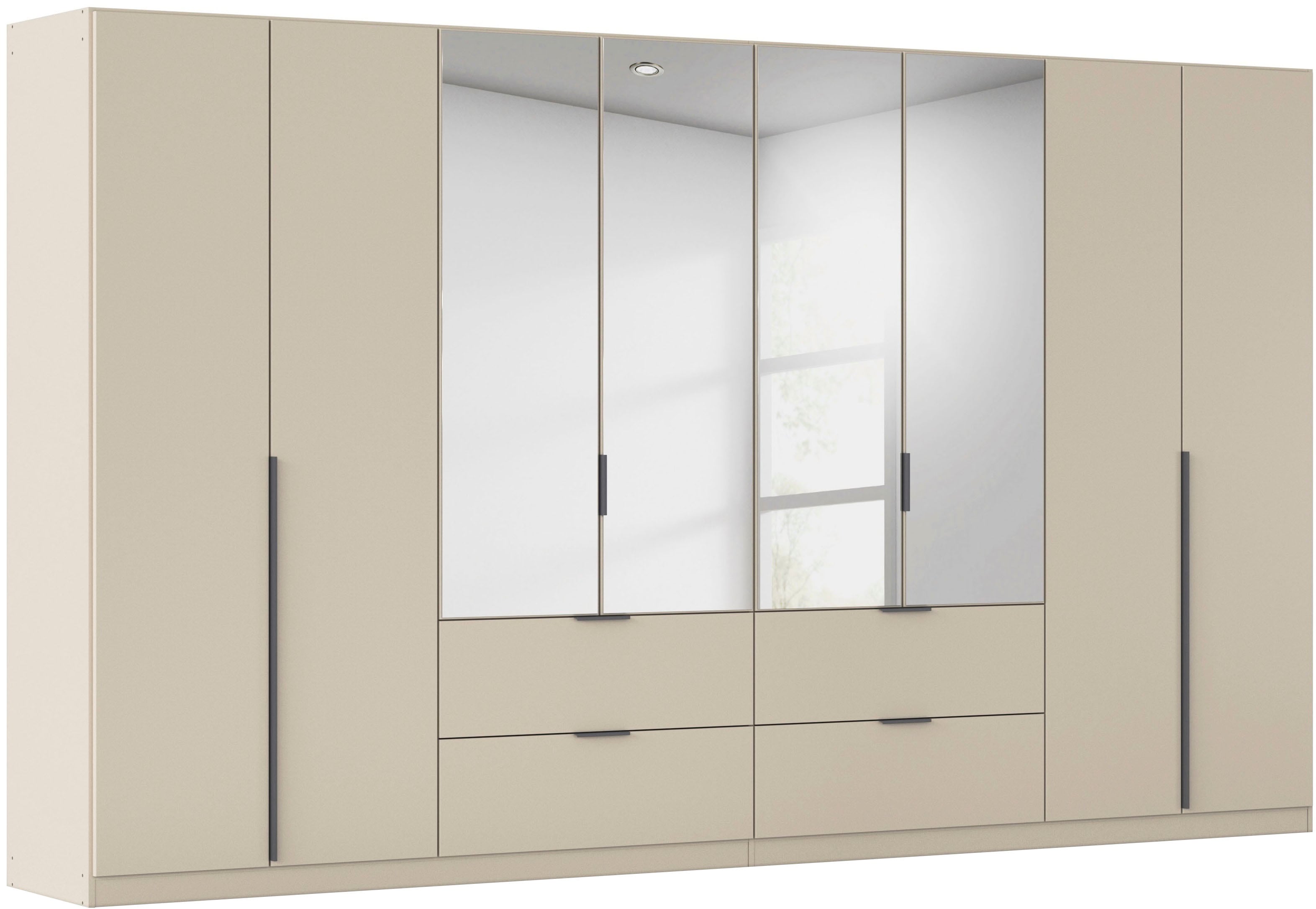 OTTO home Drehtürenschrank "Kleiderschrank Schrank Garderobe AGORDO mit Dekor- oder Hochglanzfront" in zwei Griff-Farben, Breiten 91-360 cm, mit Außenschubkästen, in 7 Breiten und 2 Höhen MADE IN GERMANY
