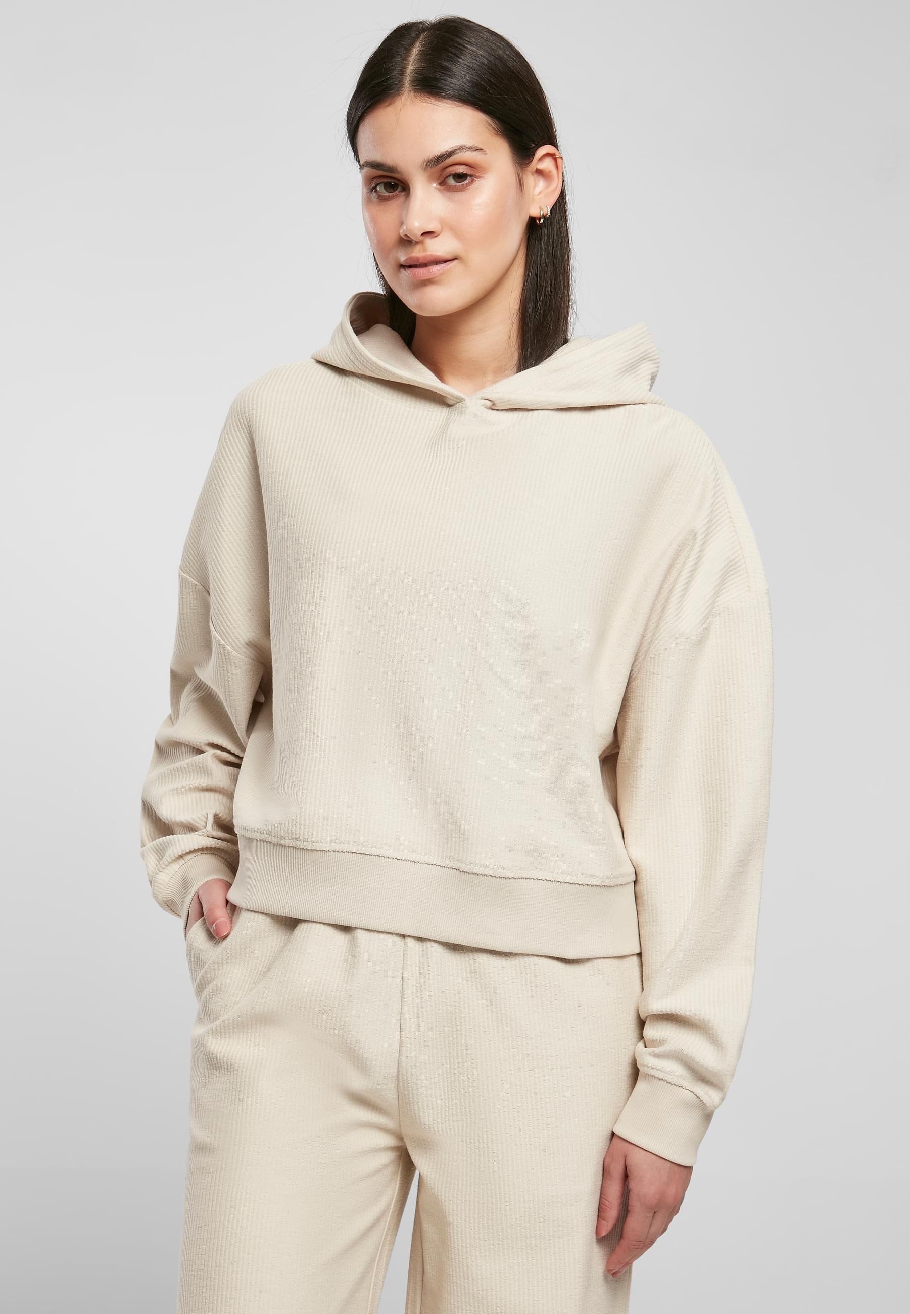 URBAN CLASSICS Kapuzenpullover »Urban Classics Damen Ladies Oversized Short Rib Hoody«, (1 tlg.)