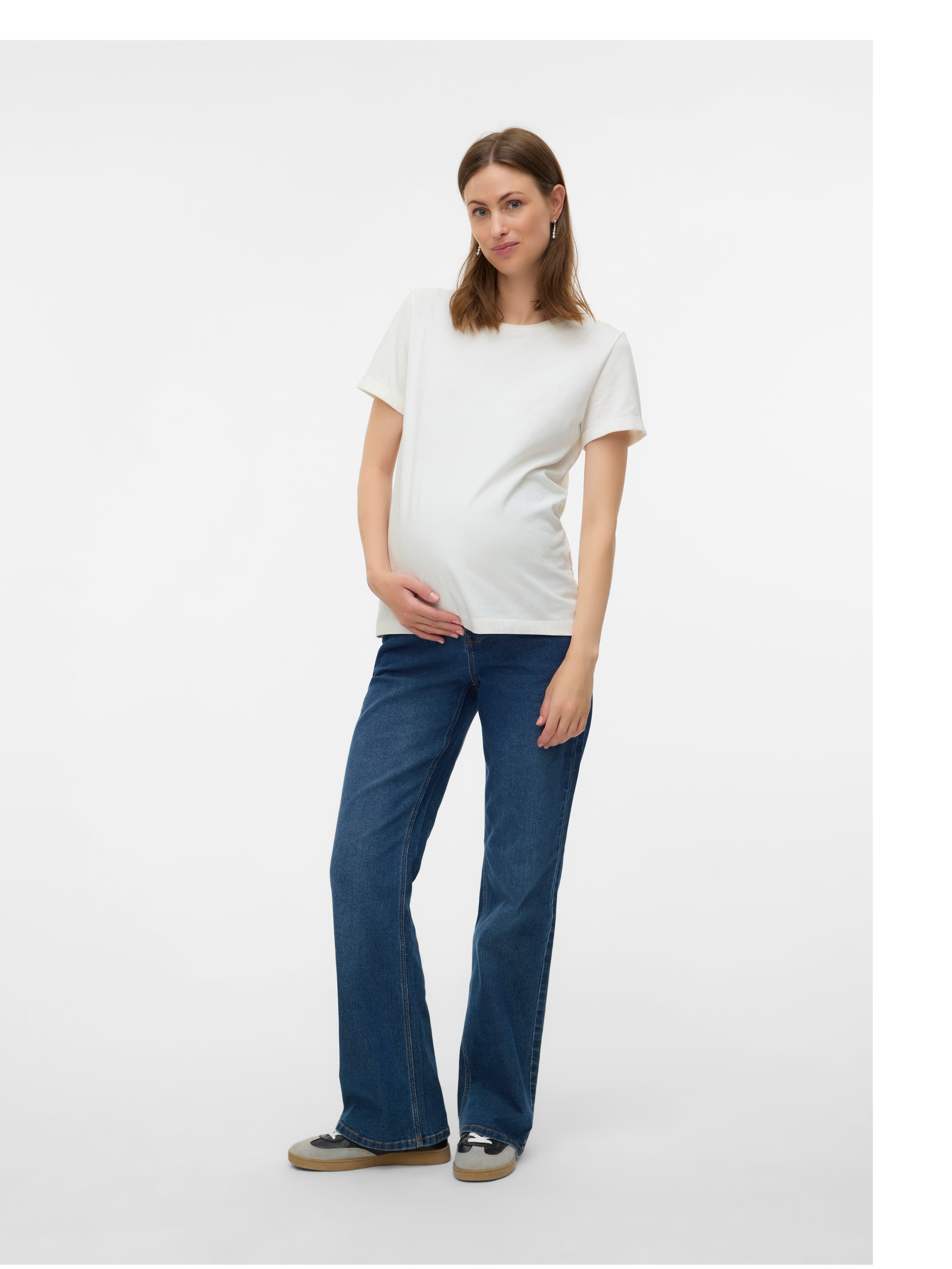 Mamalicious Umstandsjeans »MLEDINA FLARED DB JEANS NOOS«