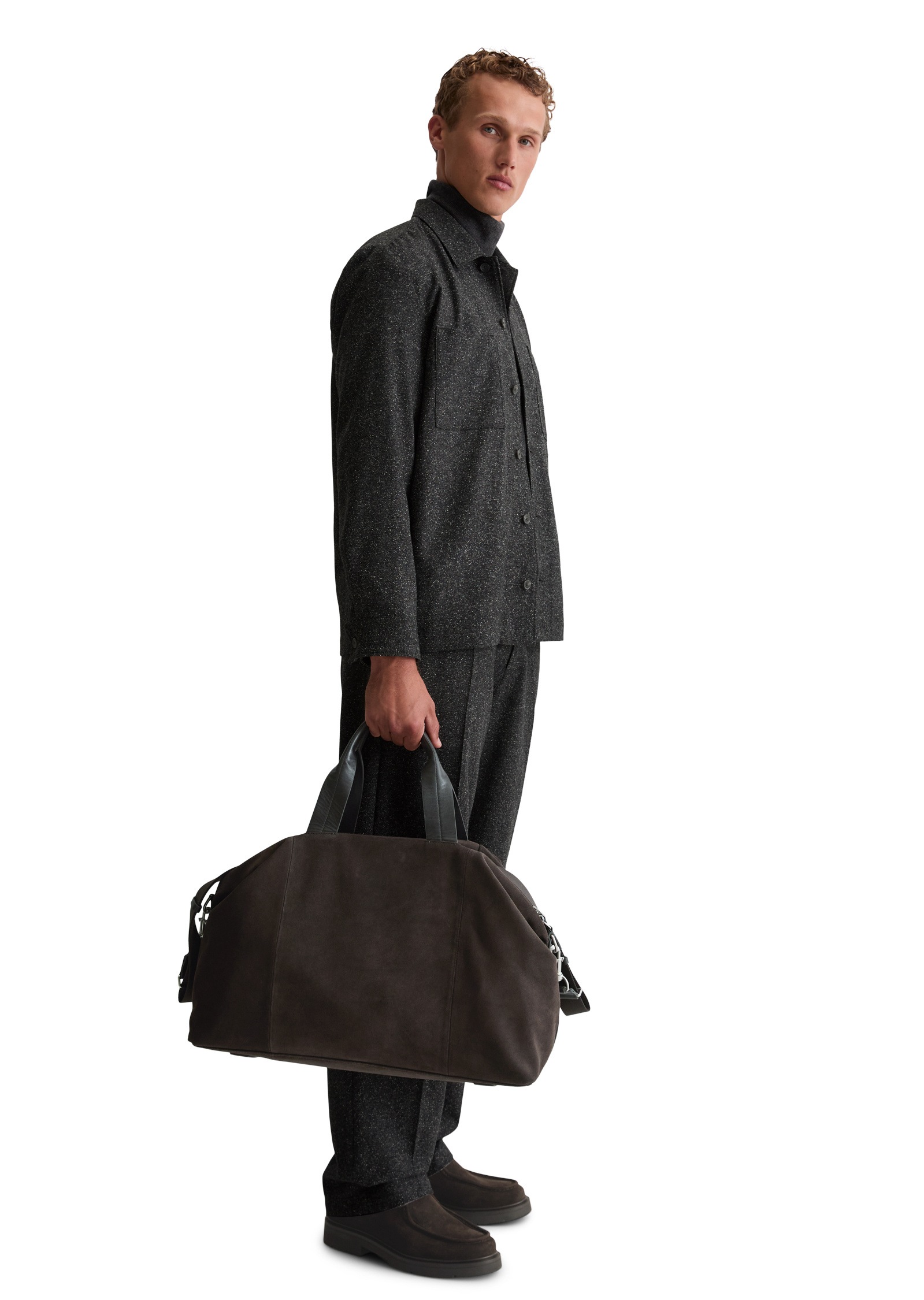 Marc O'Polo Weekender »aus softem Velours-Rindleder«
