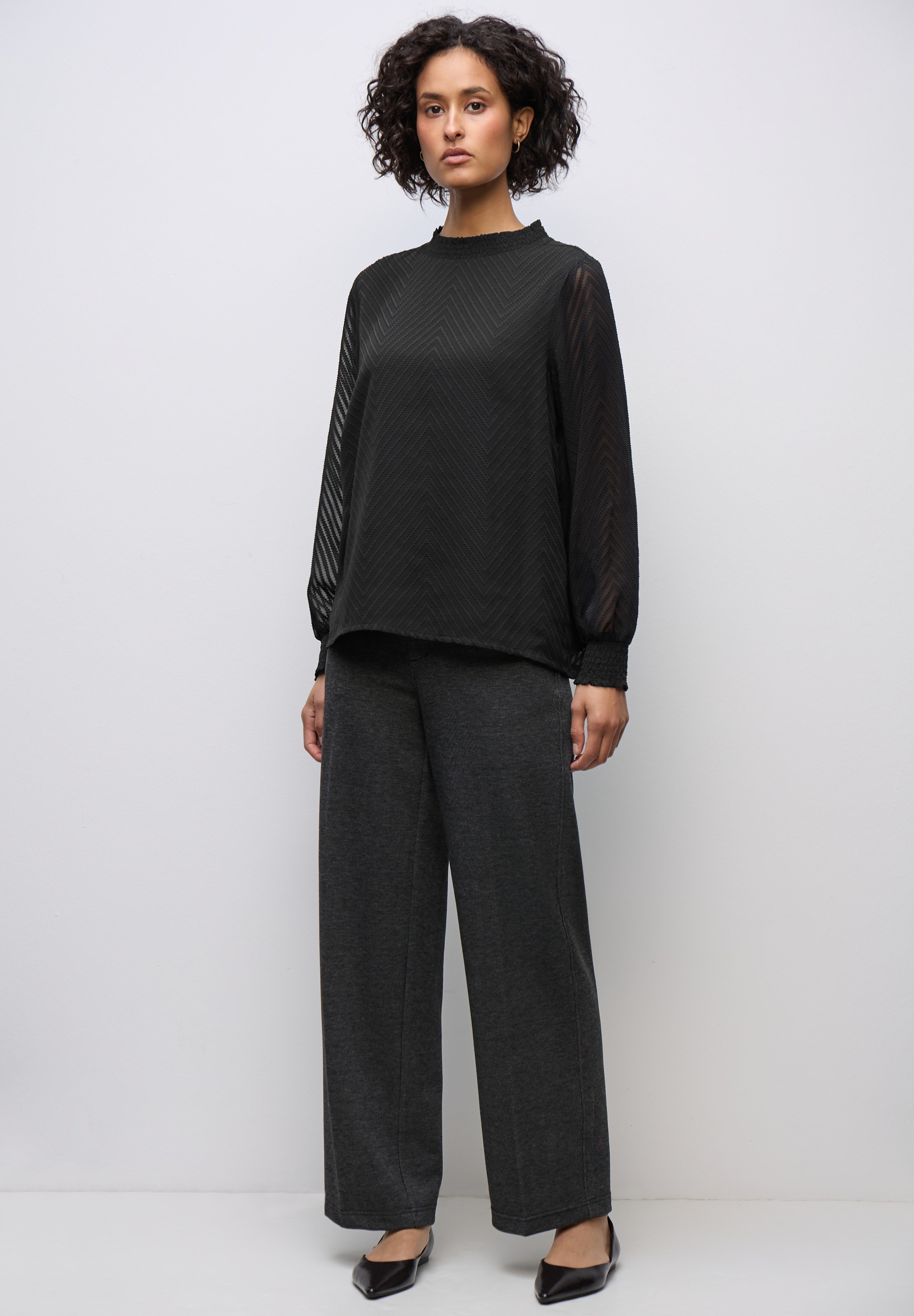 Thumbnail - STREET ONE Langarmbluse mit Smok-Details