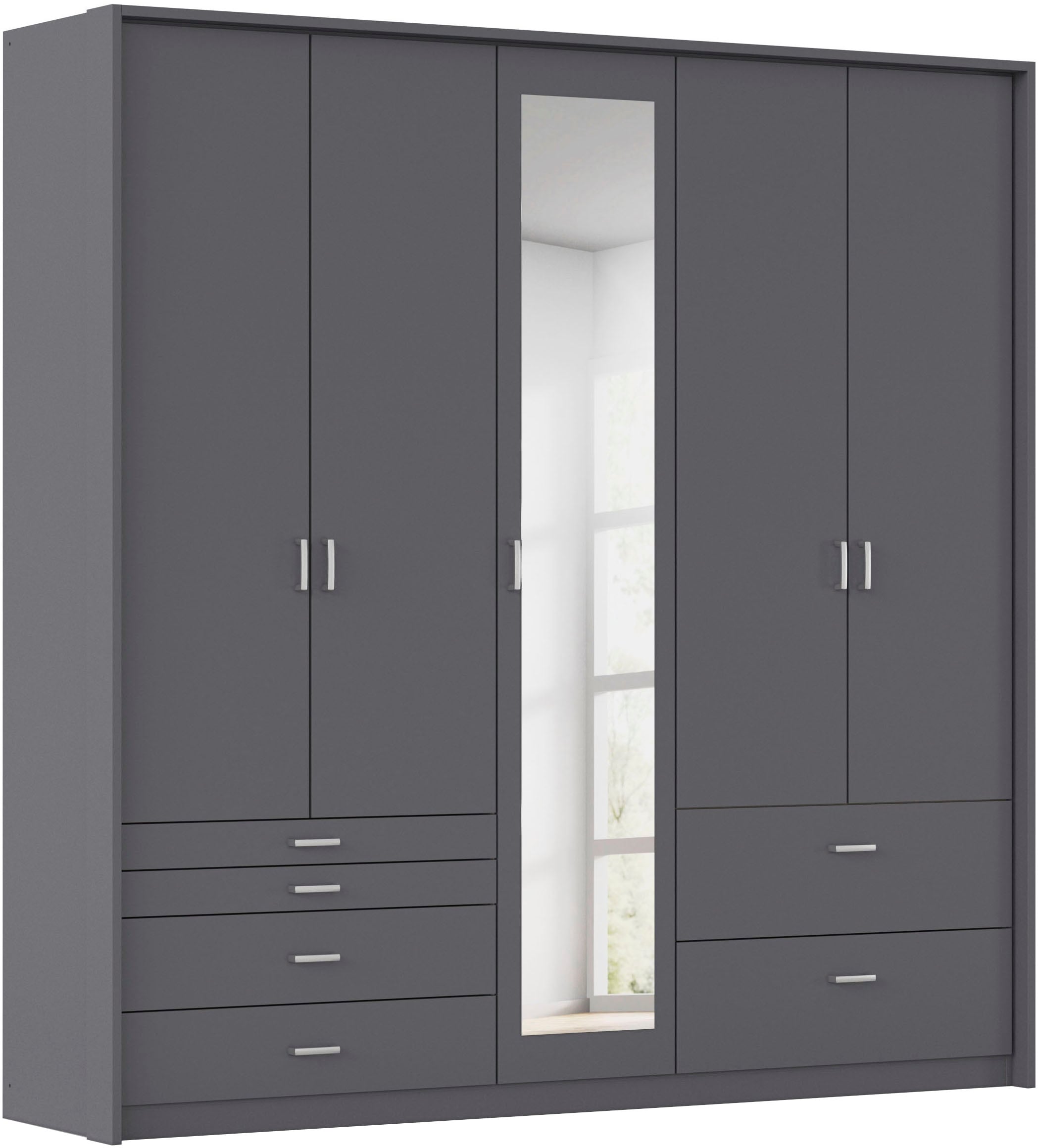rauch Drehtürenschrank "Kleiderschrank Schrank Garderobe Wäscheschrank WILDBERG" Breiten 230/275 cm, Höhen 212/231 cm, mit 6 Schubladen, obere Schublade mit Holz-Einteilung MADE IN GERMANY