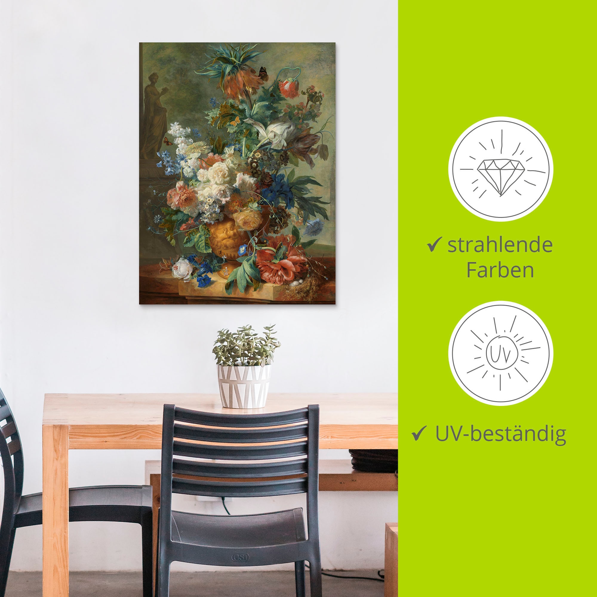 Artland Wandbild »Blumenstillleben. 1723«, Arrangements, (1 St.), als Poster in verschied. Größen